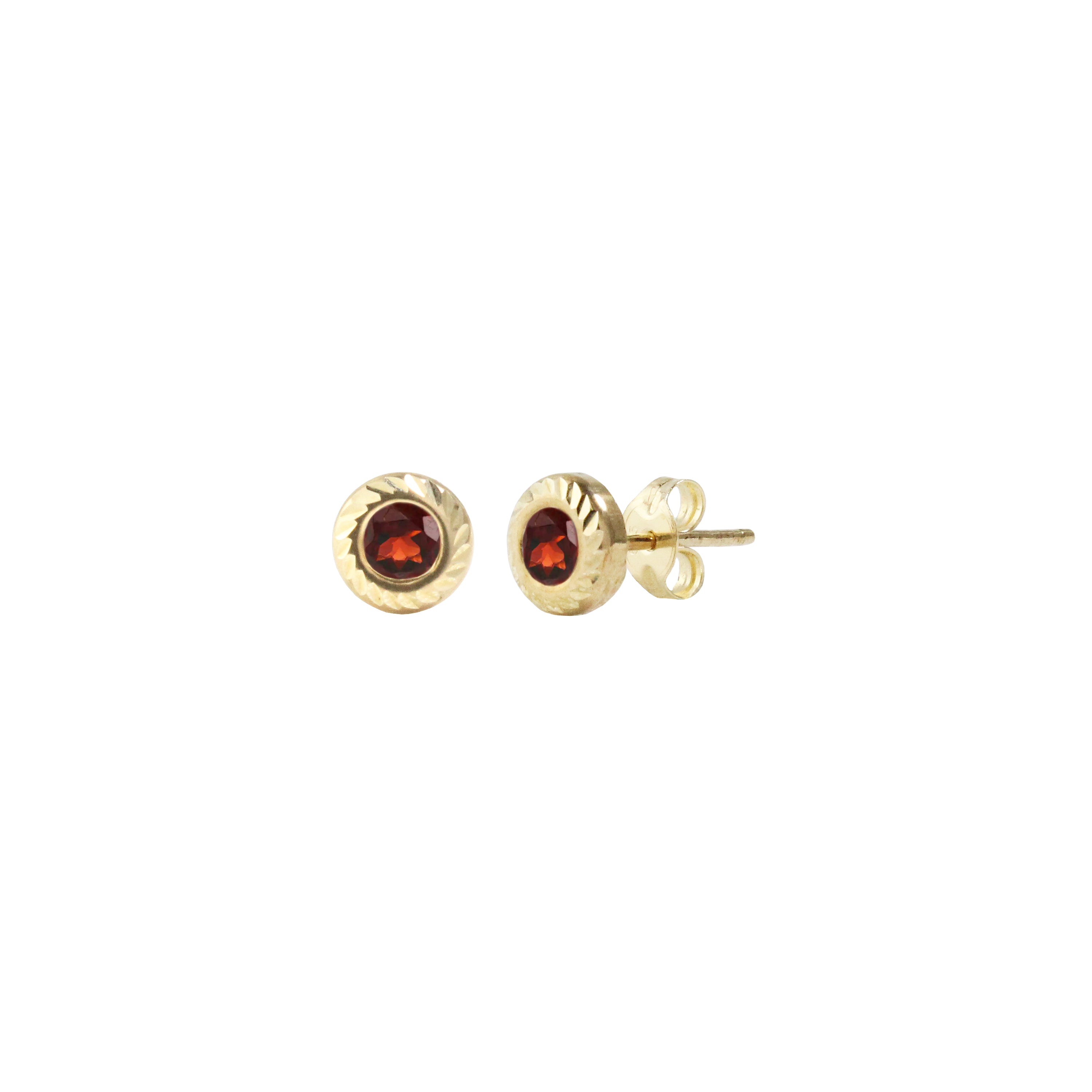 My First Birthstone Gold Earrings