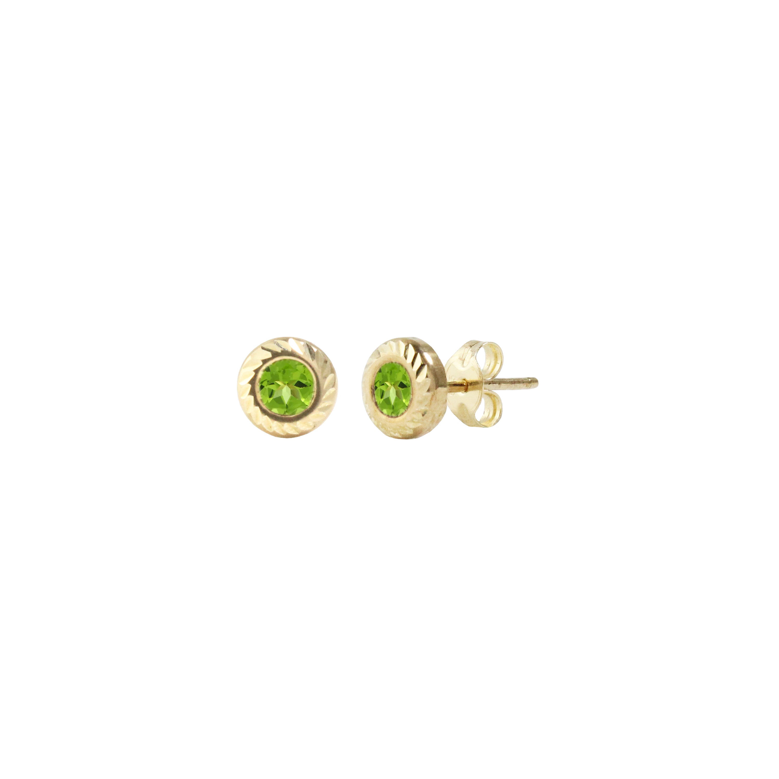 My First Birthstone Gold Earrings