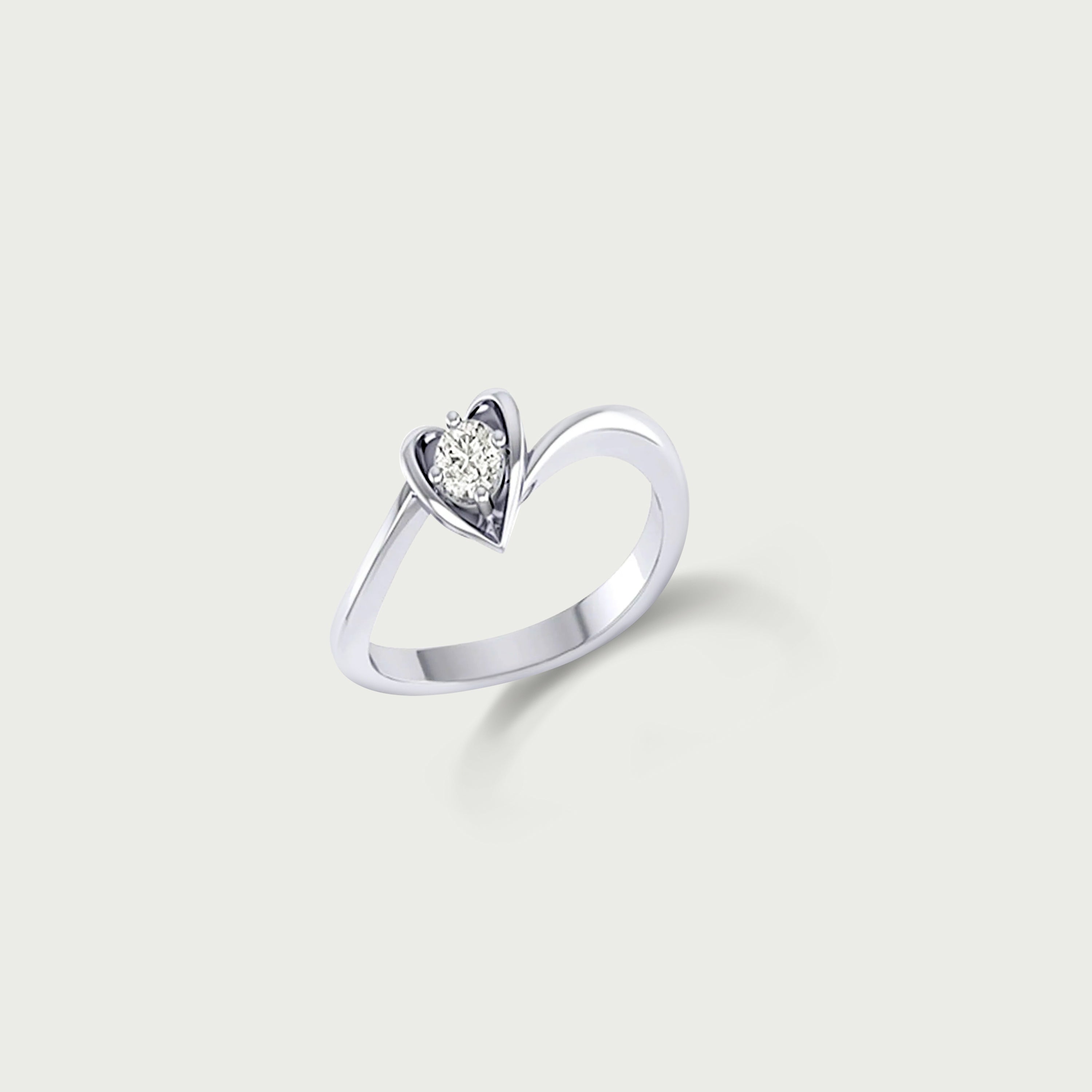 Royal Radiance Heart Diamond Engagement Ring