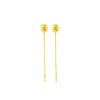 18K Chinese Gold Half Ball Stringer Earrings