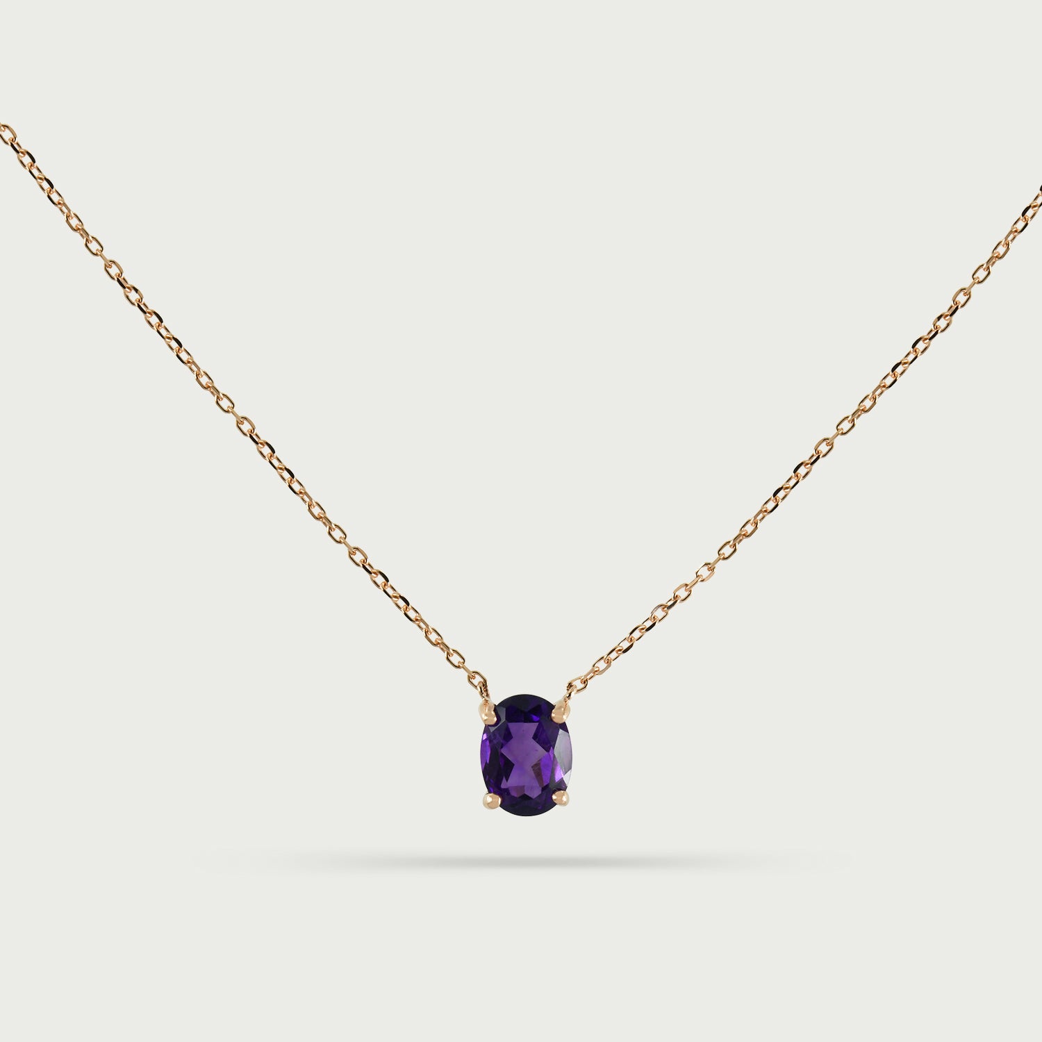 Charm Drop Amethyst Necklace