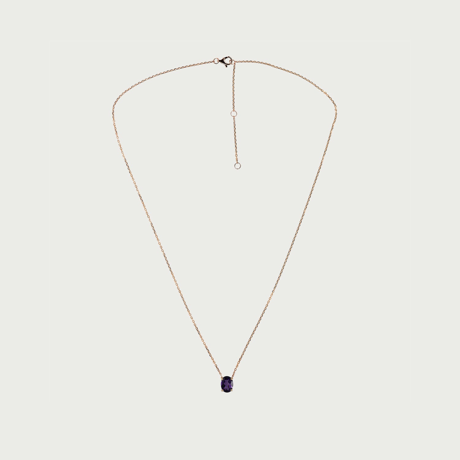 Charm Drop Amethyst Necklace