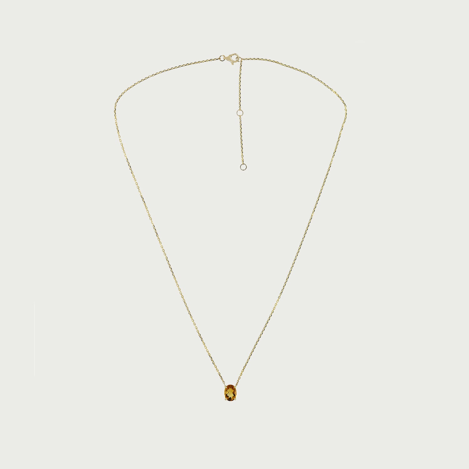 Charm Drop Citrine Necklace