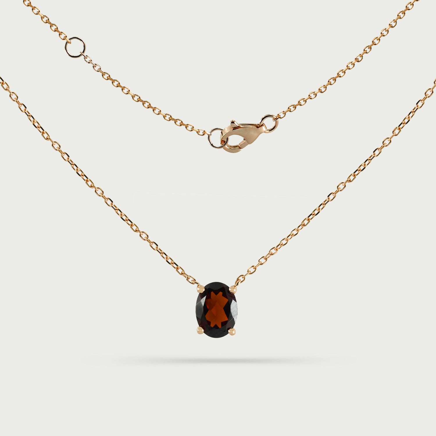 Charm Drop Garnet Necklace