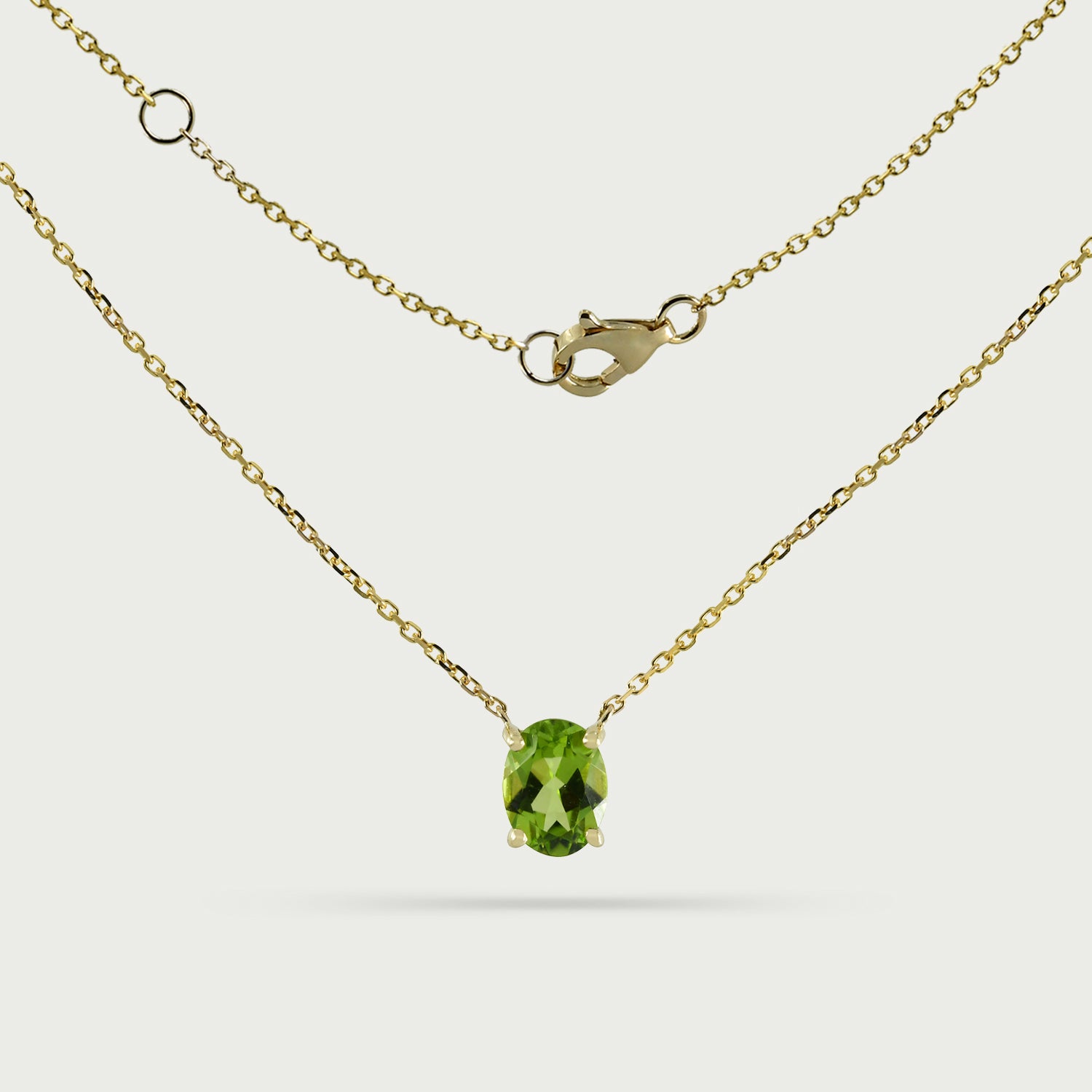 Charm Drop Peridot Necklace