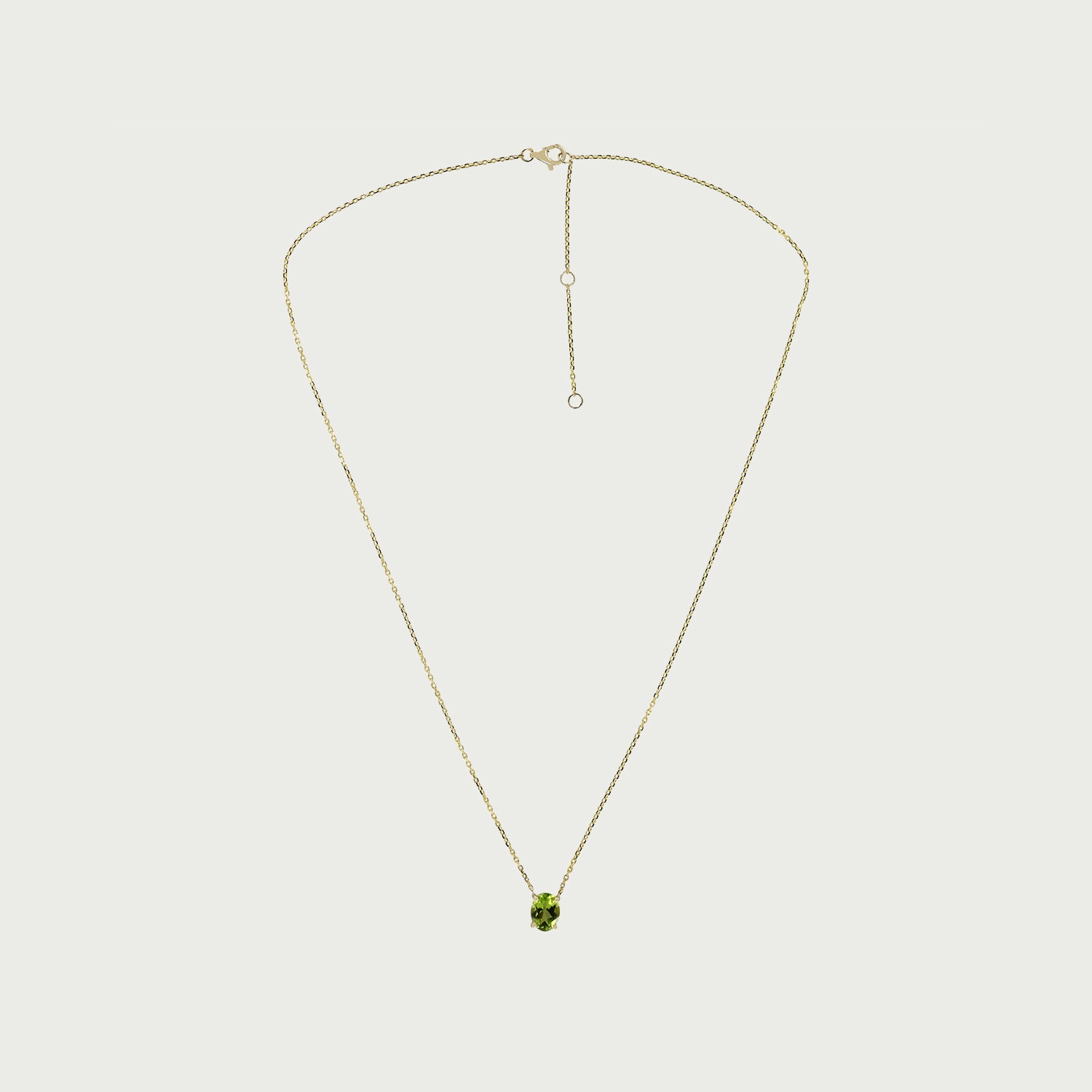 Charm Drop Peridot Necklace