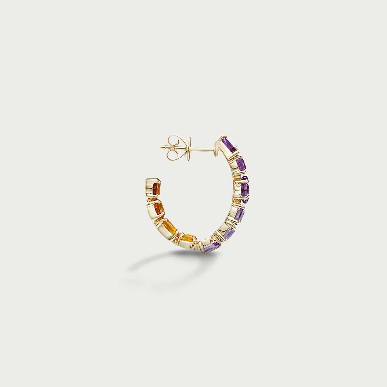 Twilight Glow Duo Contrast C-Hoop Earrings