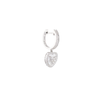 Heart Illusion Baguettes Diamond Dangling Earrings
