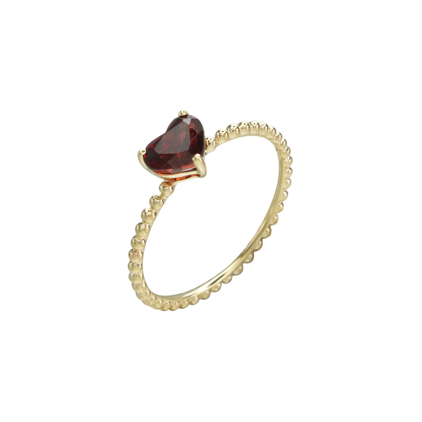 Love Always Garnet Beaded Ring