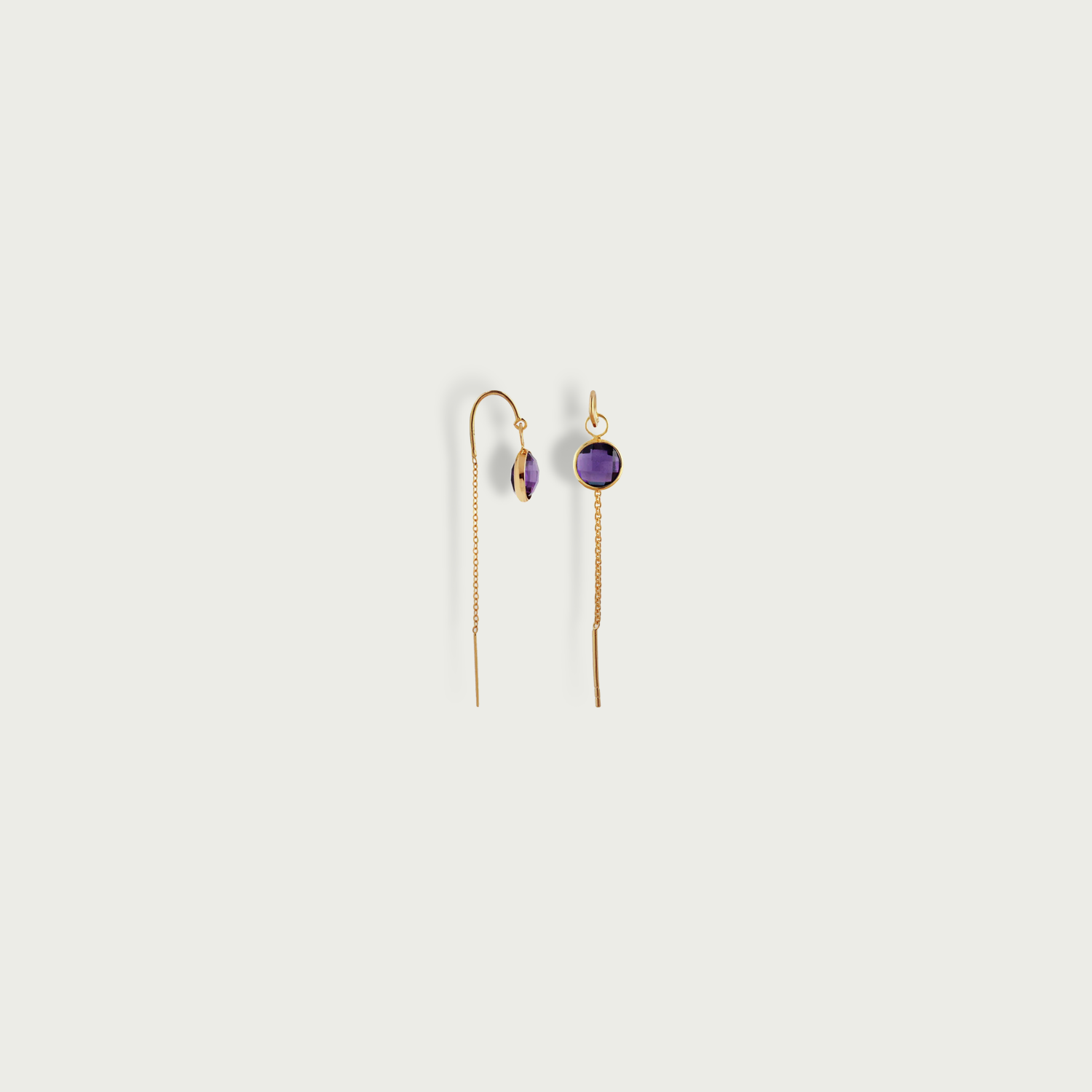 World On String Gemstone Dangling Earrings