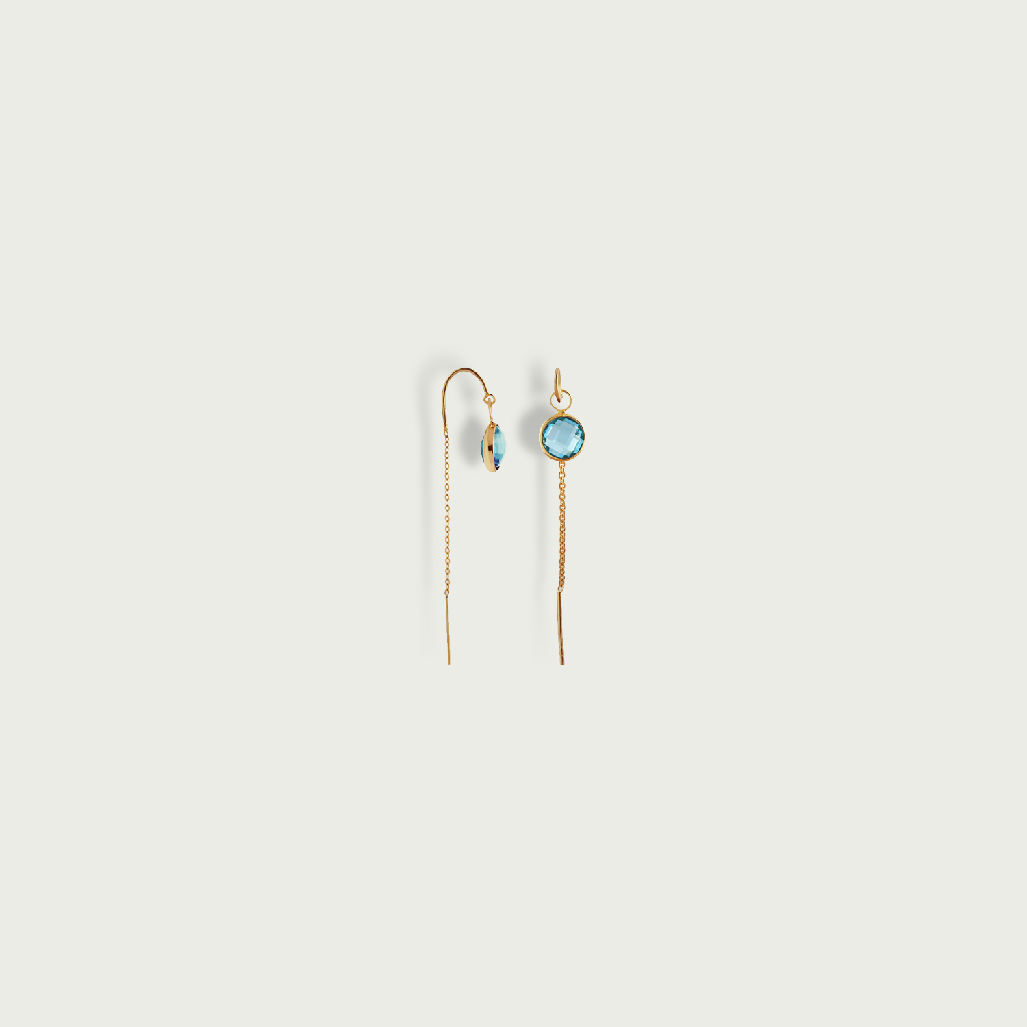 World On String Gemstone Dangling Earrings