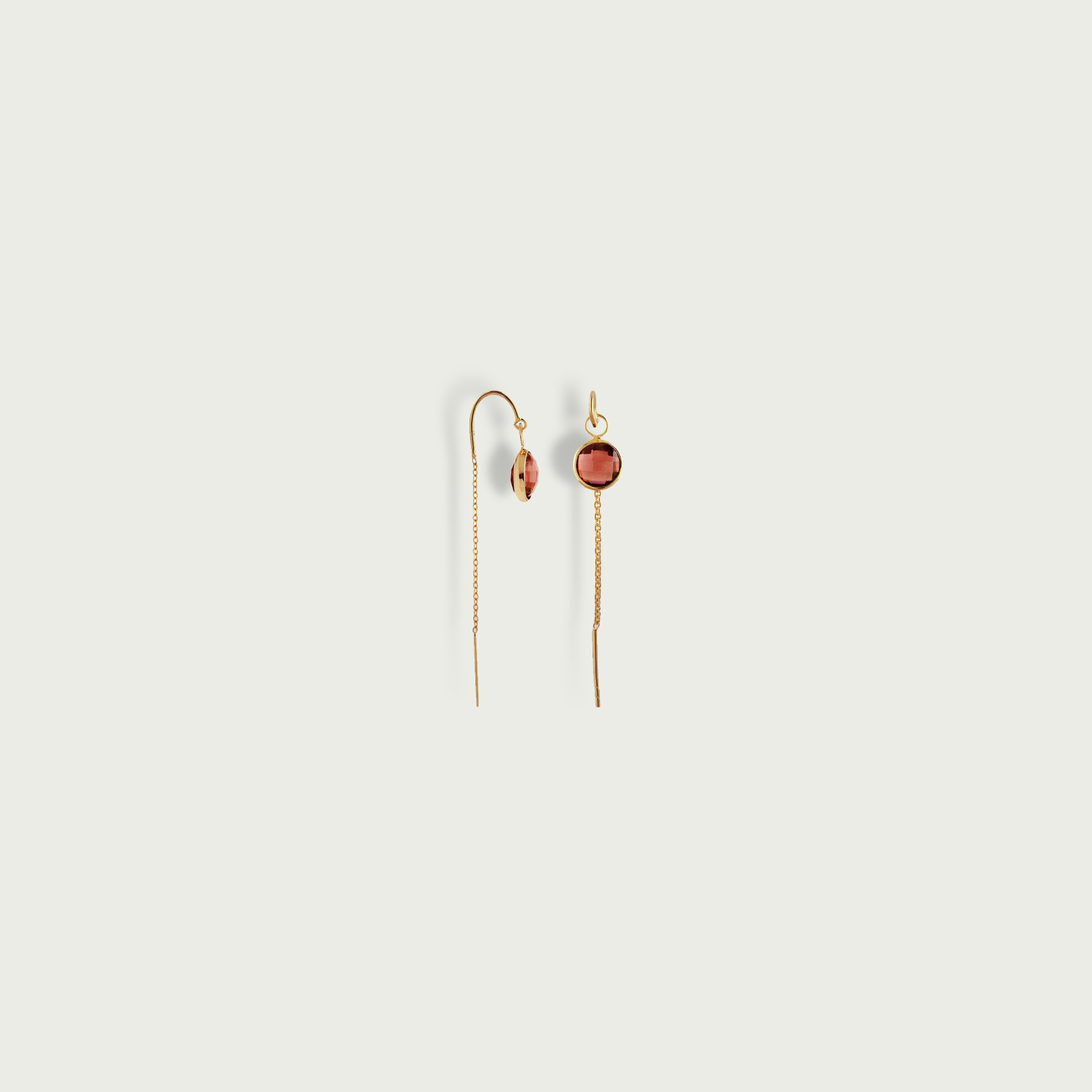 World On String Gemstone Dangling Earrings