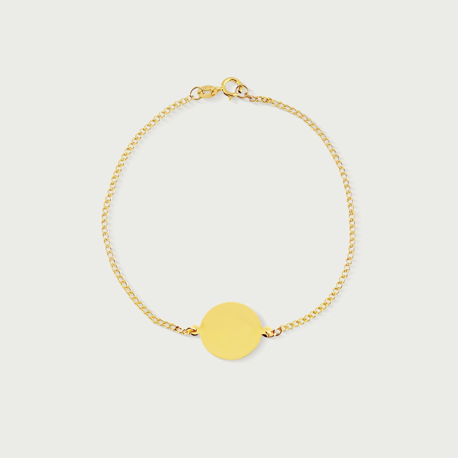 Yellow Gold Disc Bracelet