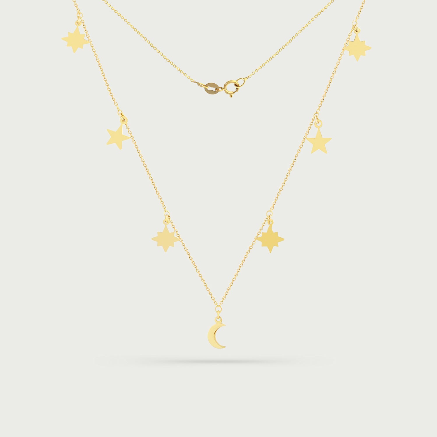 Celestial Charms Gold Necklace