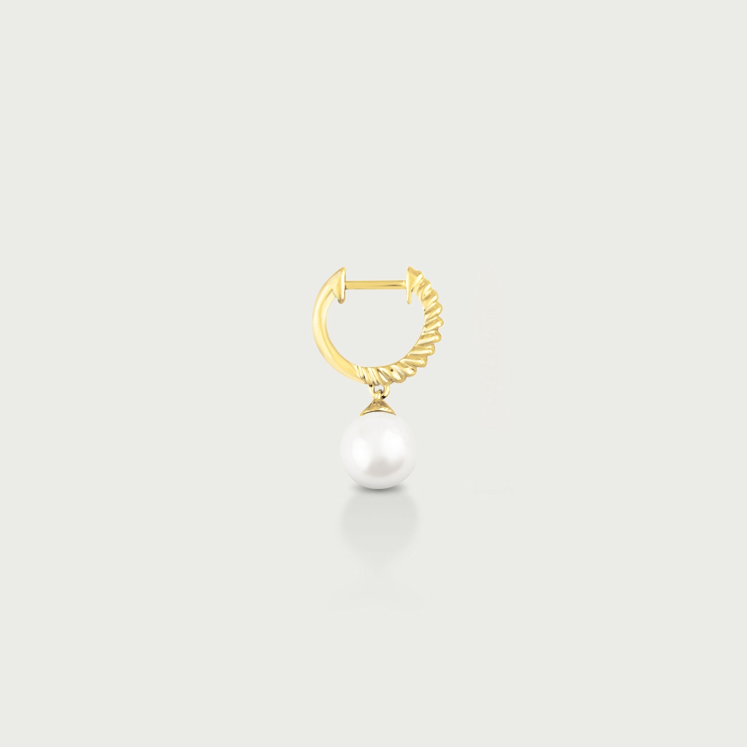 Let the Waves Crash In Pearl Hoop Earrings