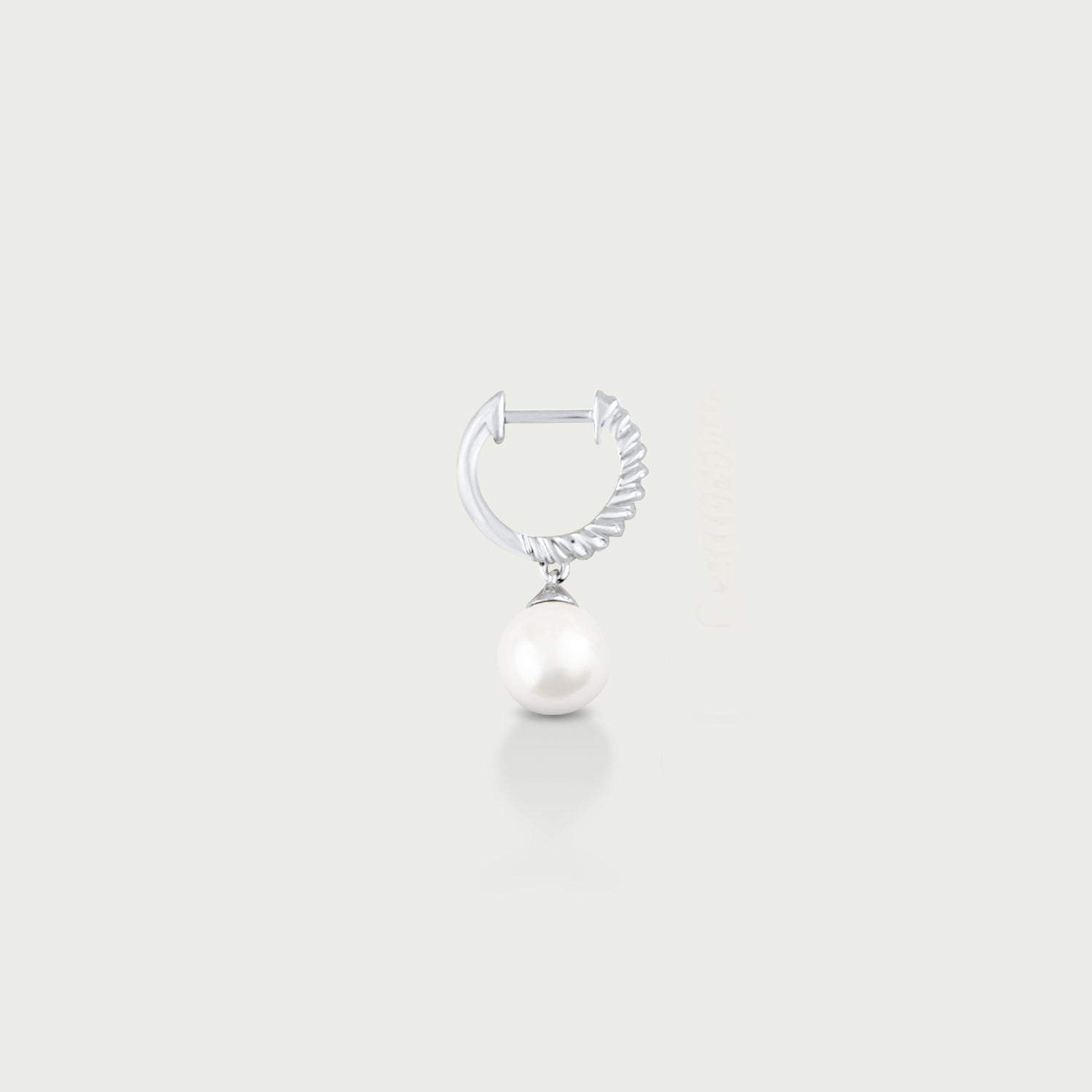 Let the Waves Crash In Pearl Hoop Earrings