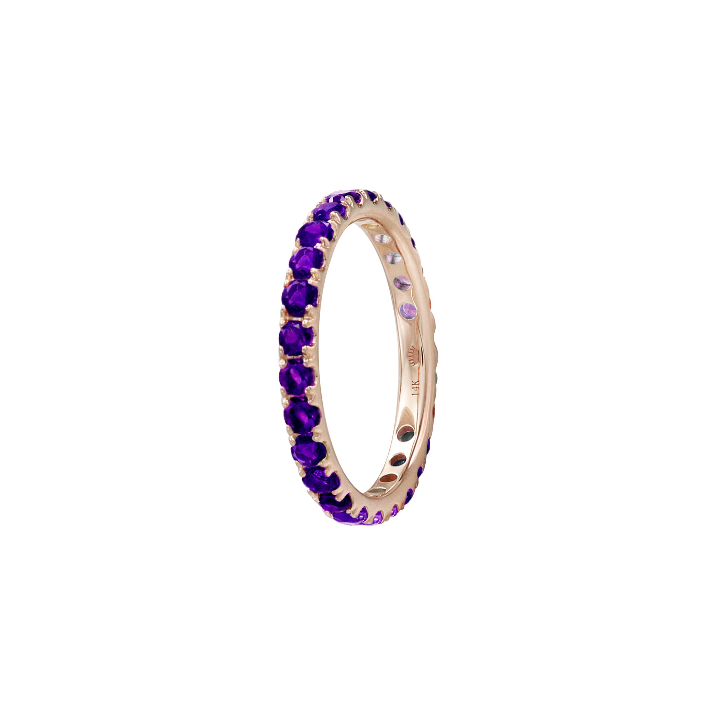 Love Yourself Amethyst Eternity Ring