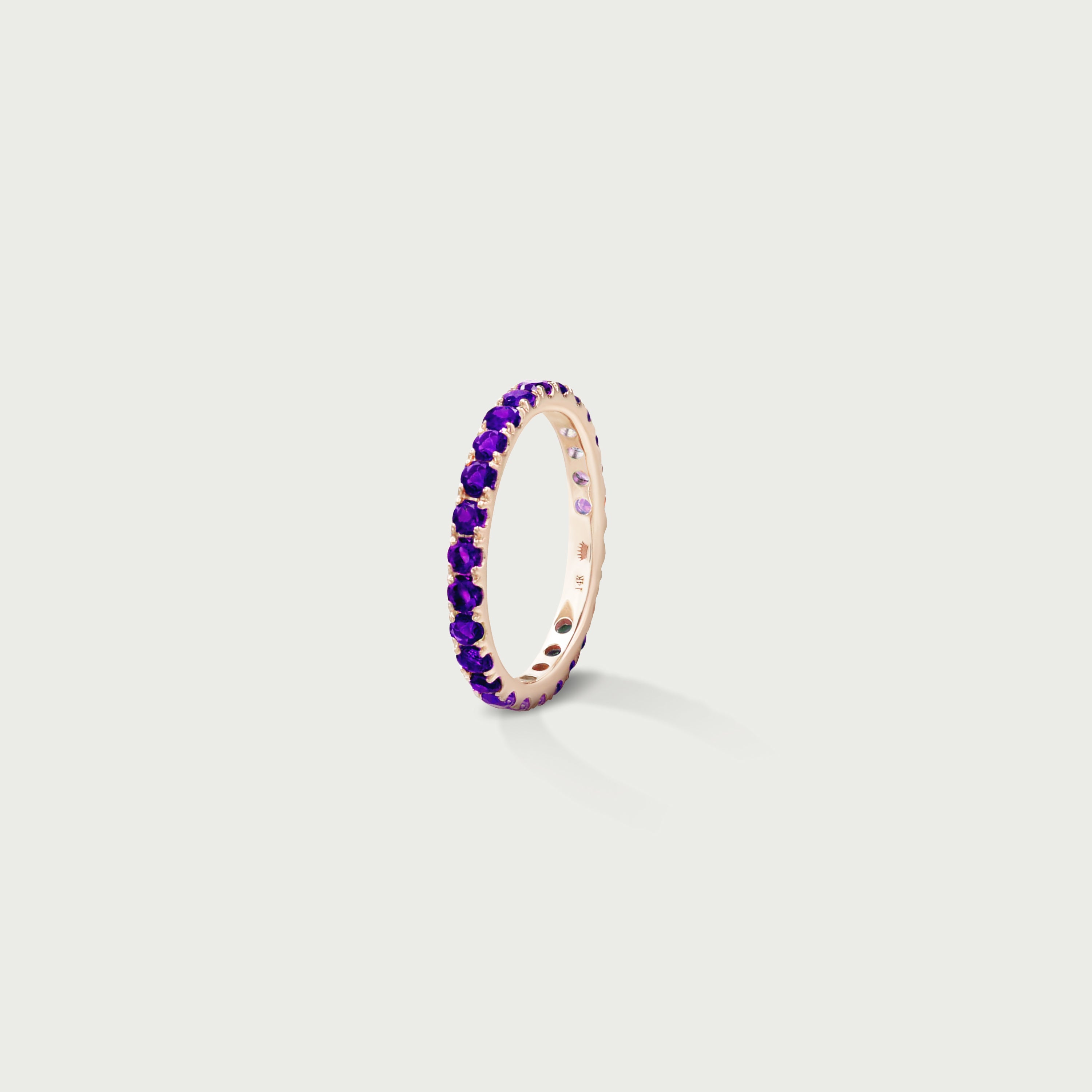 Love Yourself Amethyst Eternity Ring