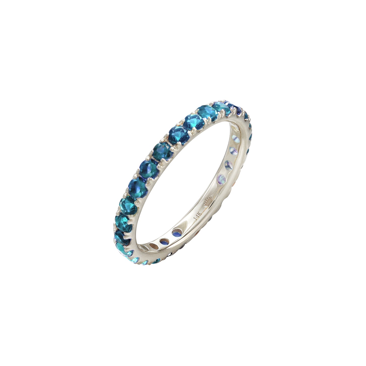 Love Yourself Blue Topaz Eternity Ring