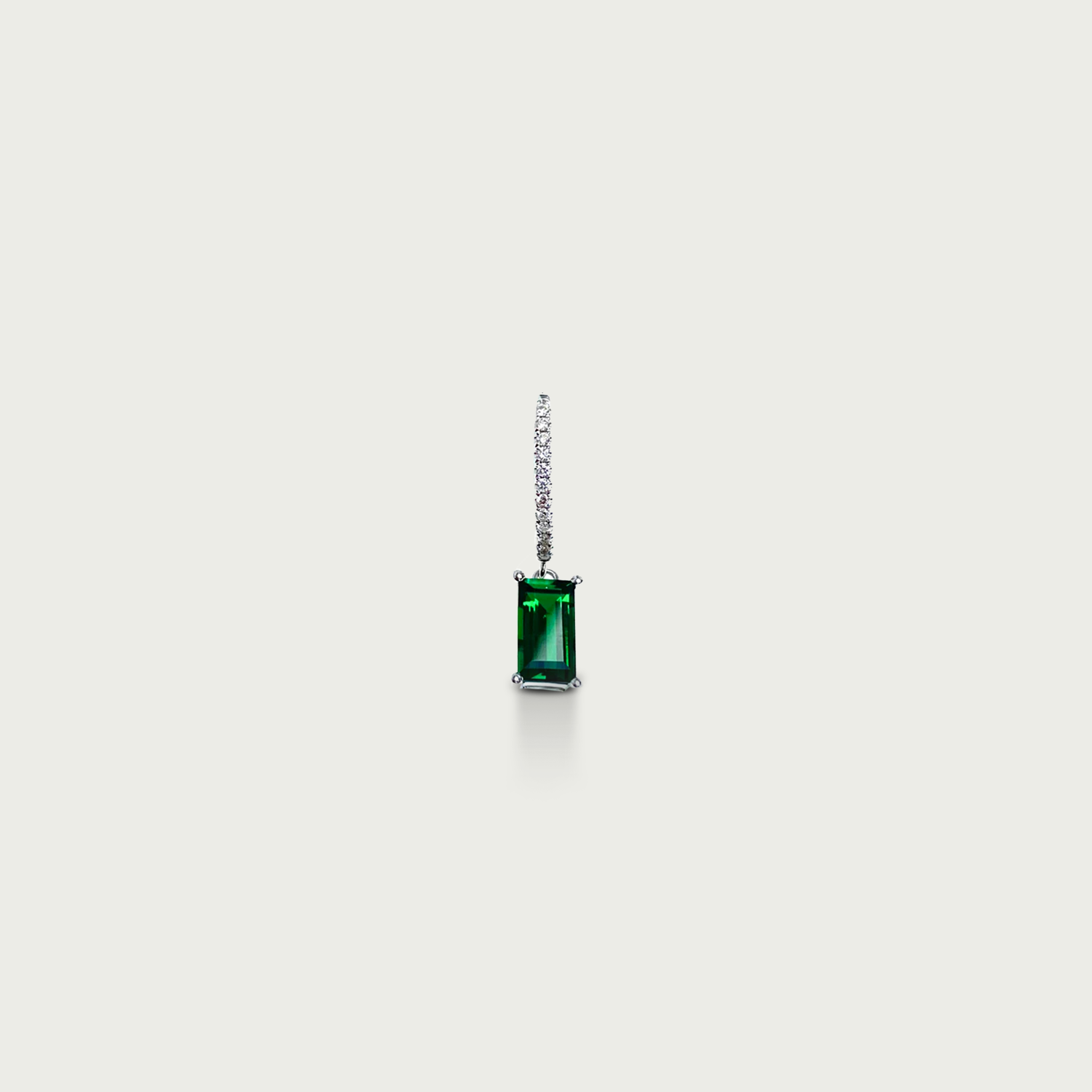 Party Life Emerald Hoop Earrings