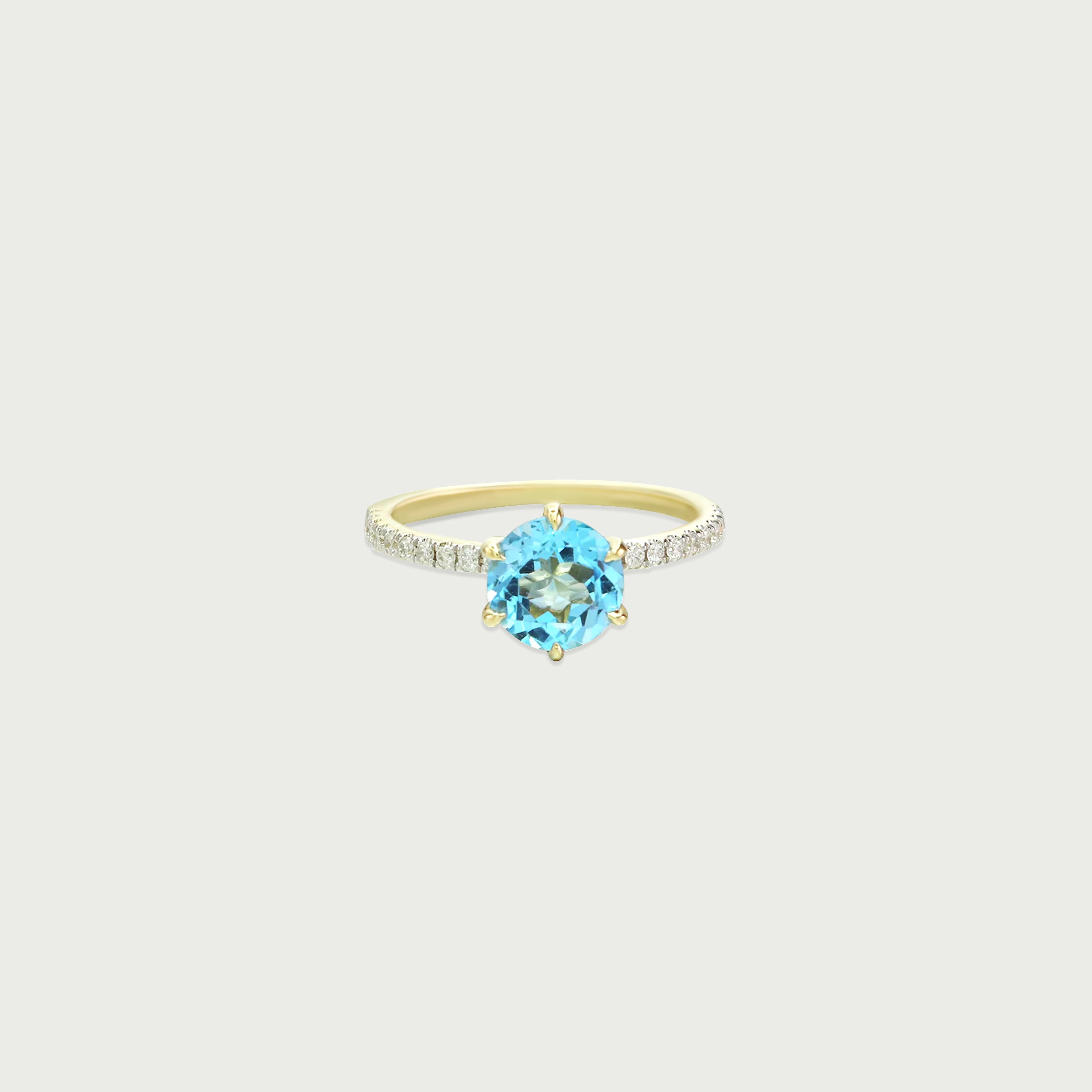 Embrace You Blue Topaz Solitaire Ring