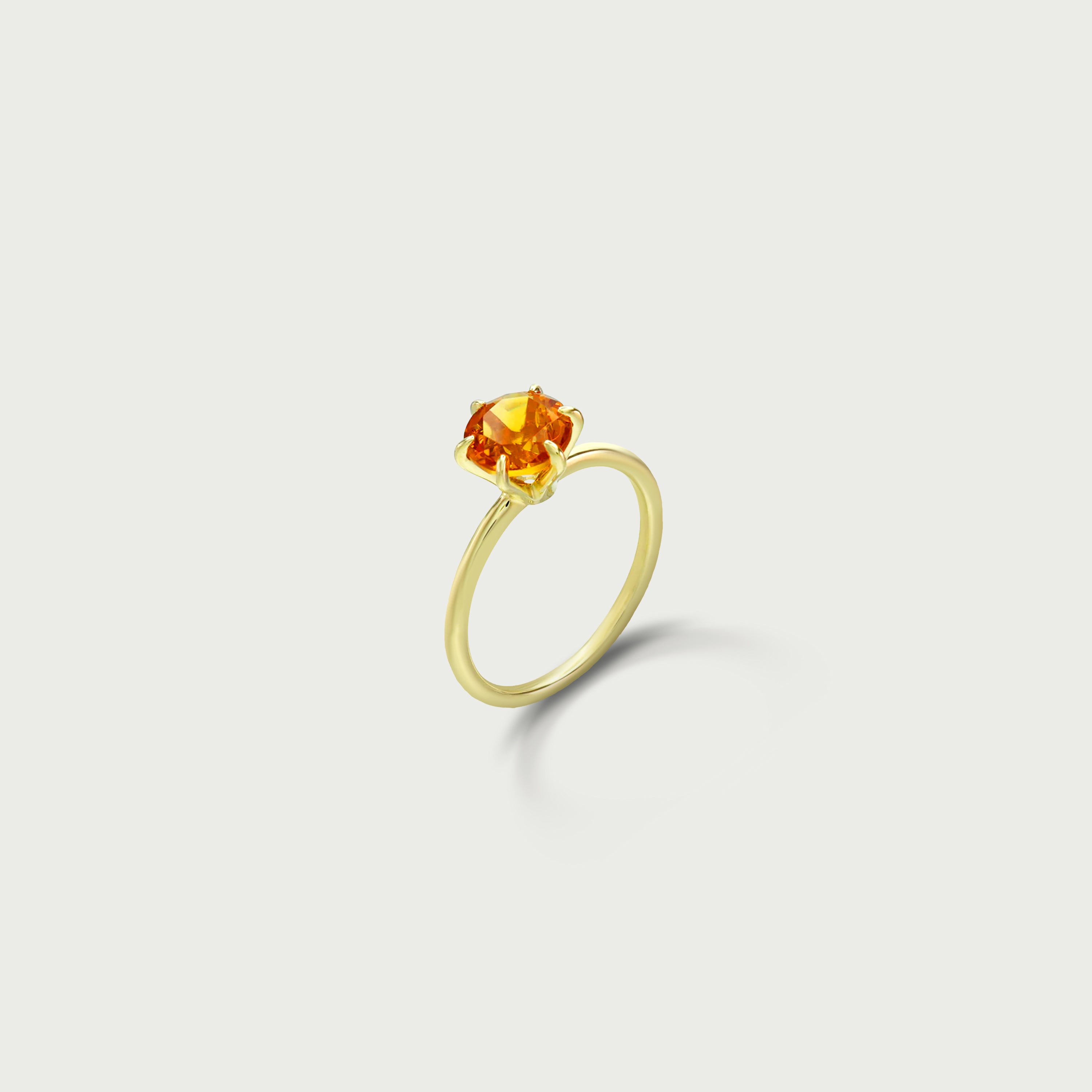 Good Life Citrine Solitaire Ring