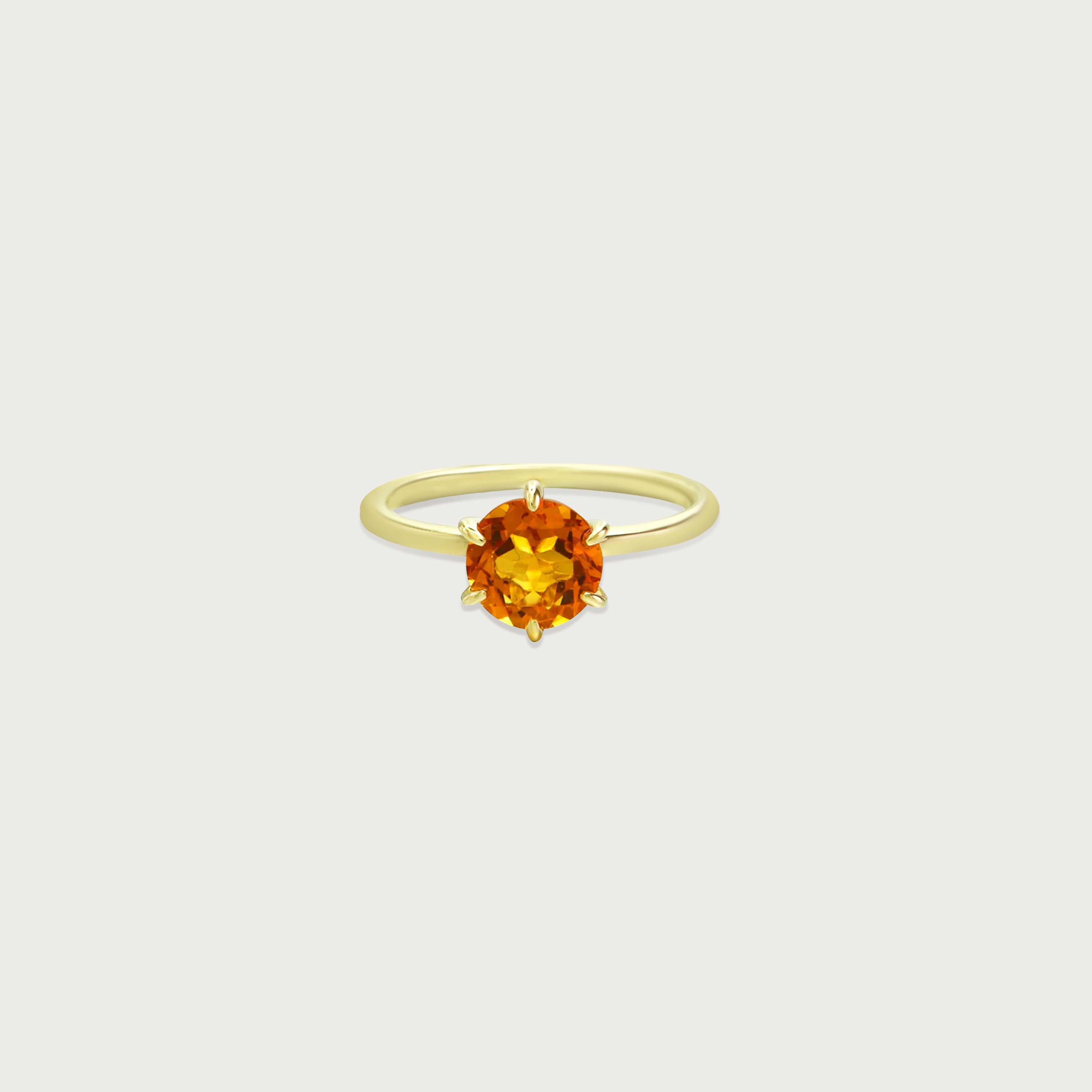 Good Life Citrine Solitaire Ring