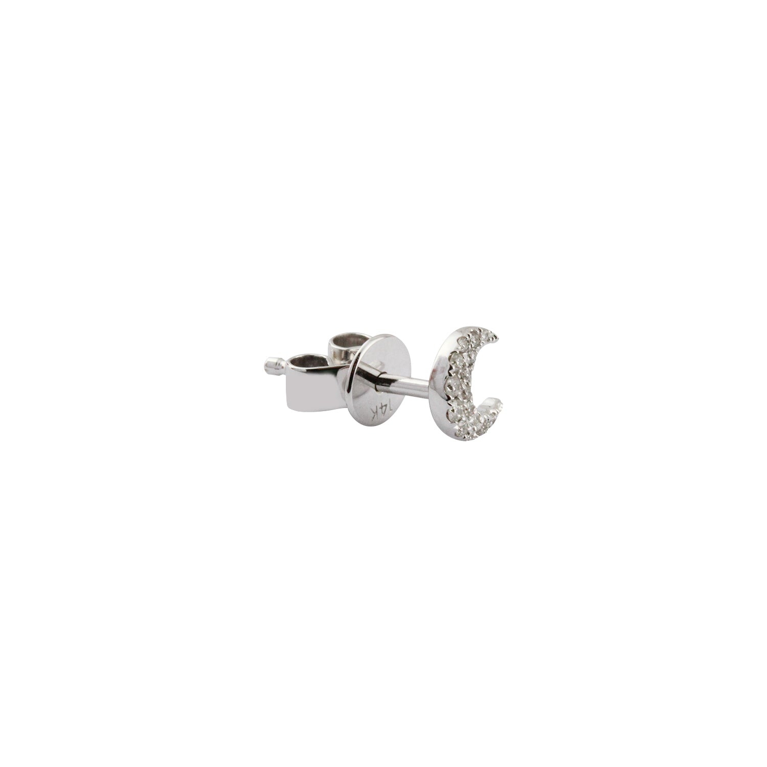 Moon Over Me Diamond Stud Earrings