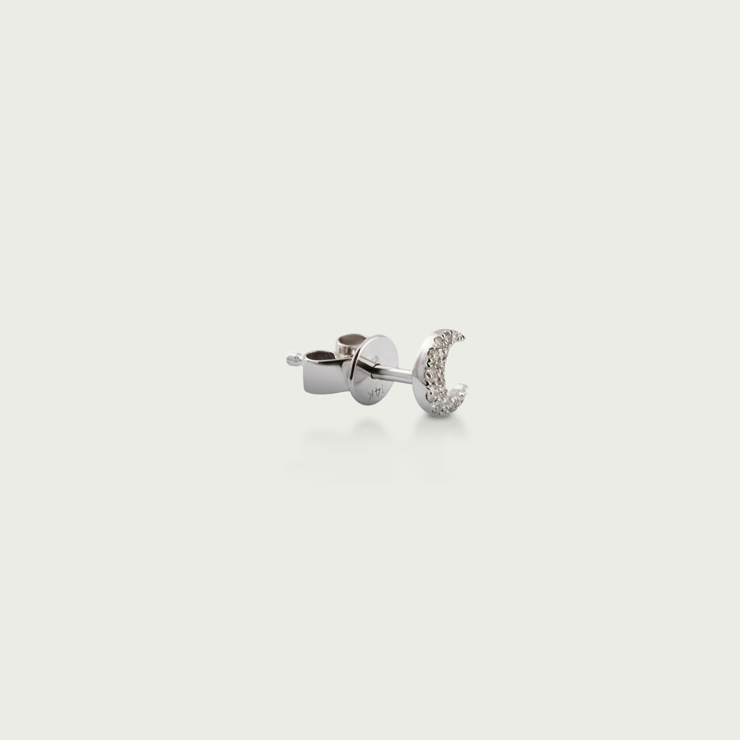 Moon Over Me Diamond Stud Earrings