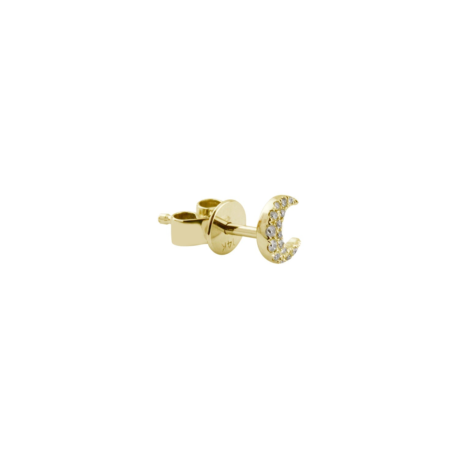 Moon Over Me Diamond Stud Earrings