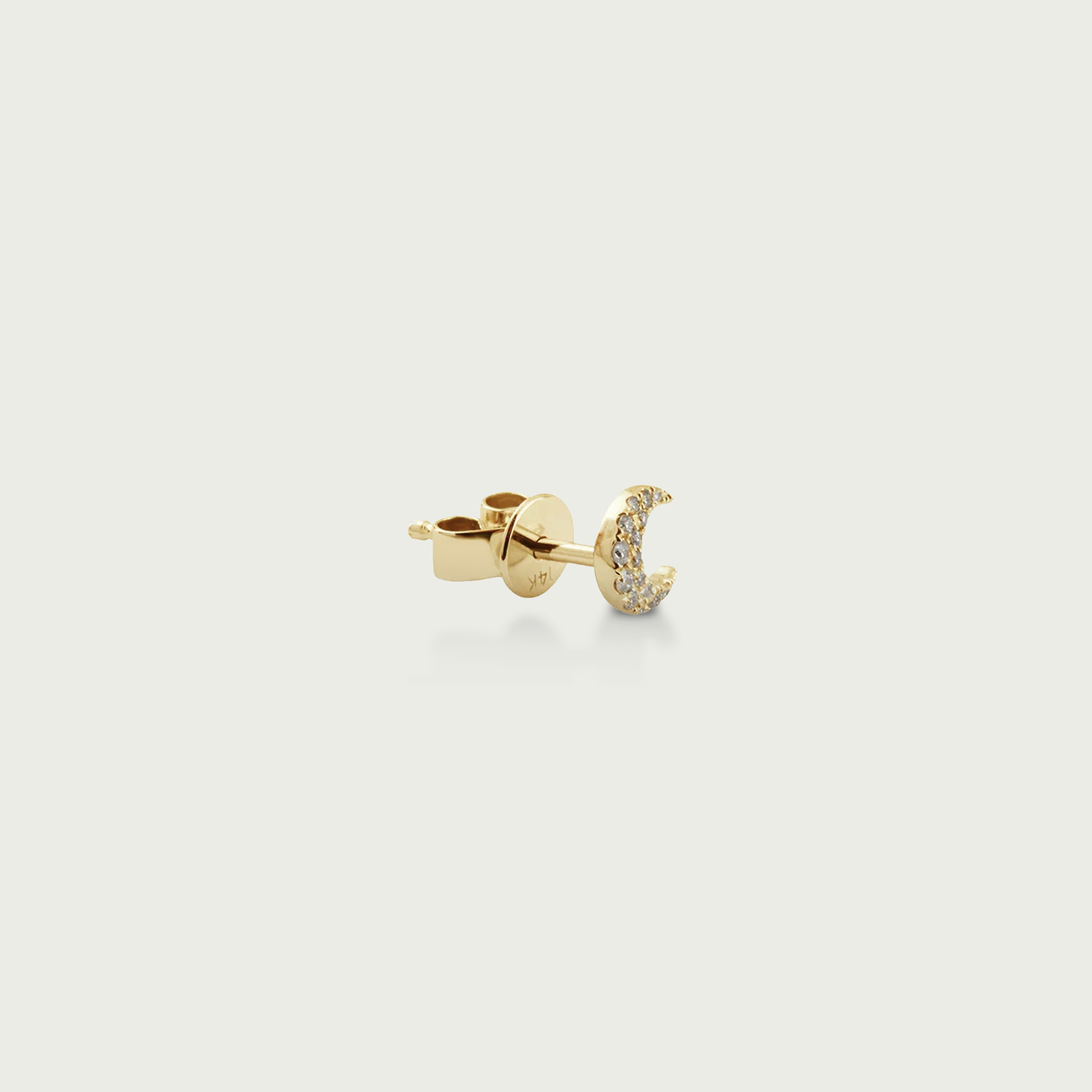 Moon Over Me Diamond Stud Earrings