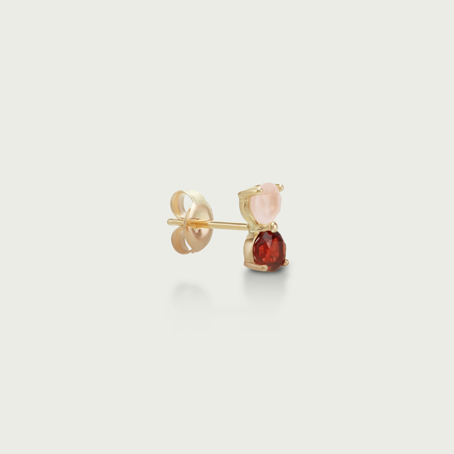 Dual Glow Contrast Gemstone Stud Earrings