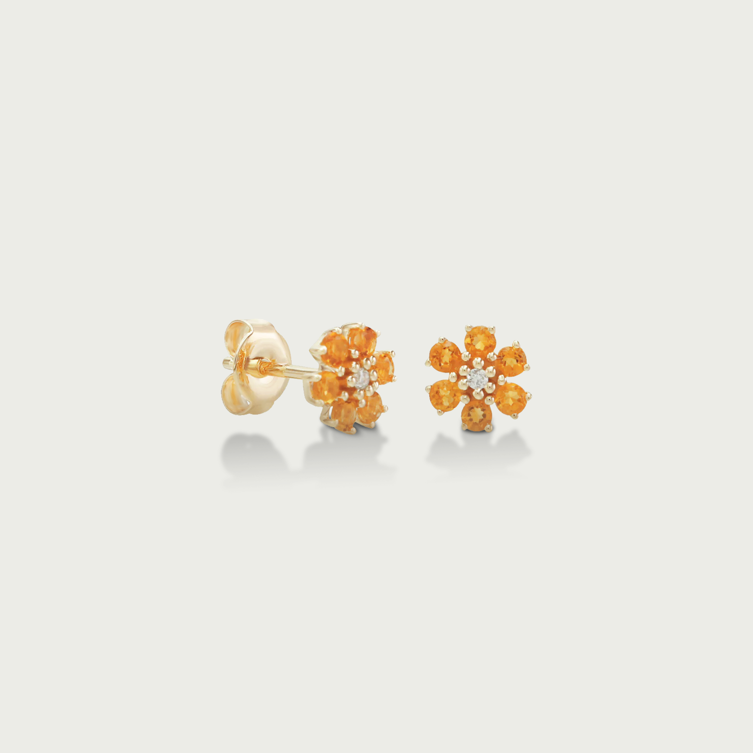 Just Be Yourself Floral Gemstone Stud Earrings