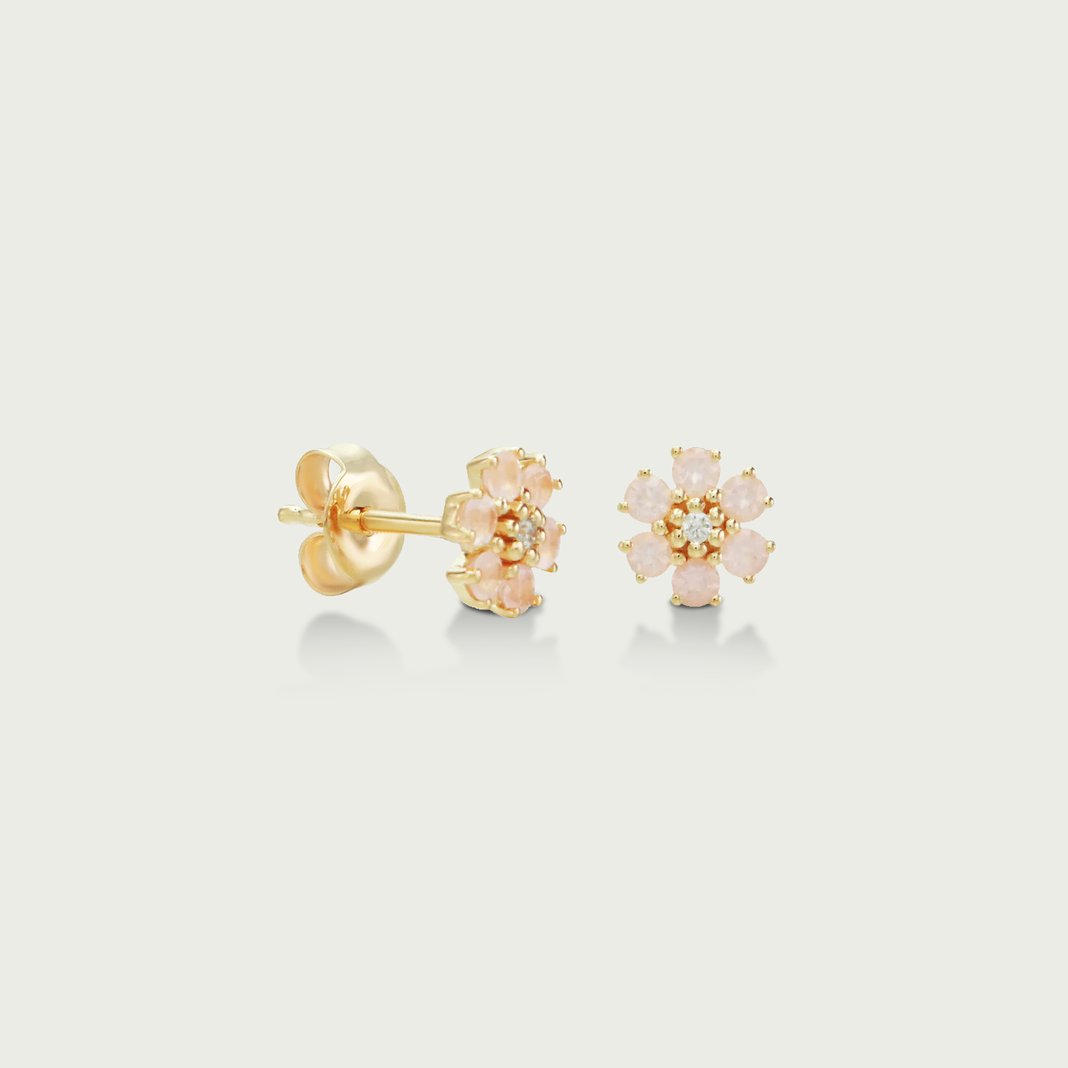 Just Be Yourself Floral Gemstone Stud Earrings