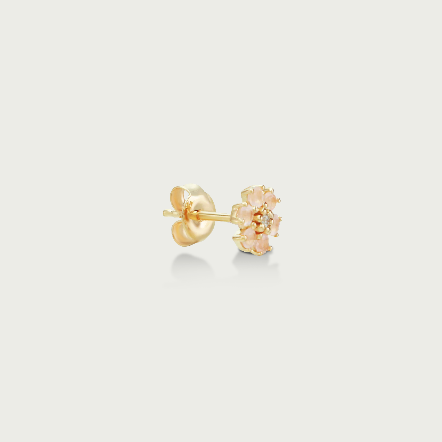 Just Be Yourself Floral Gemstone Stud Earrings