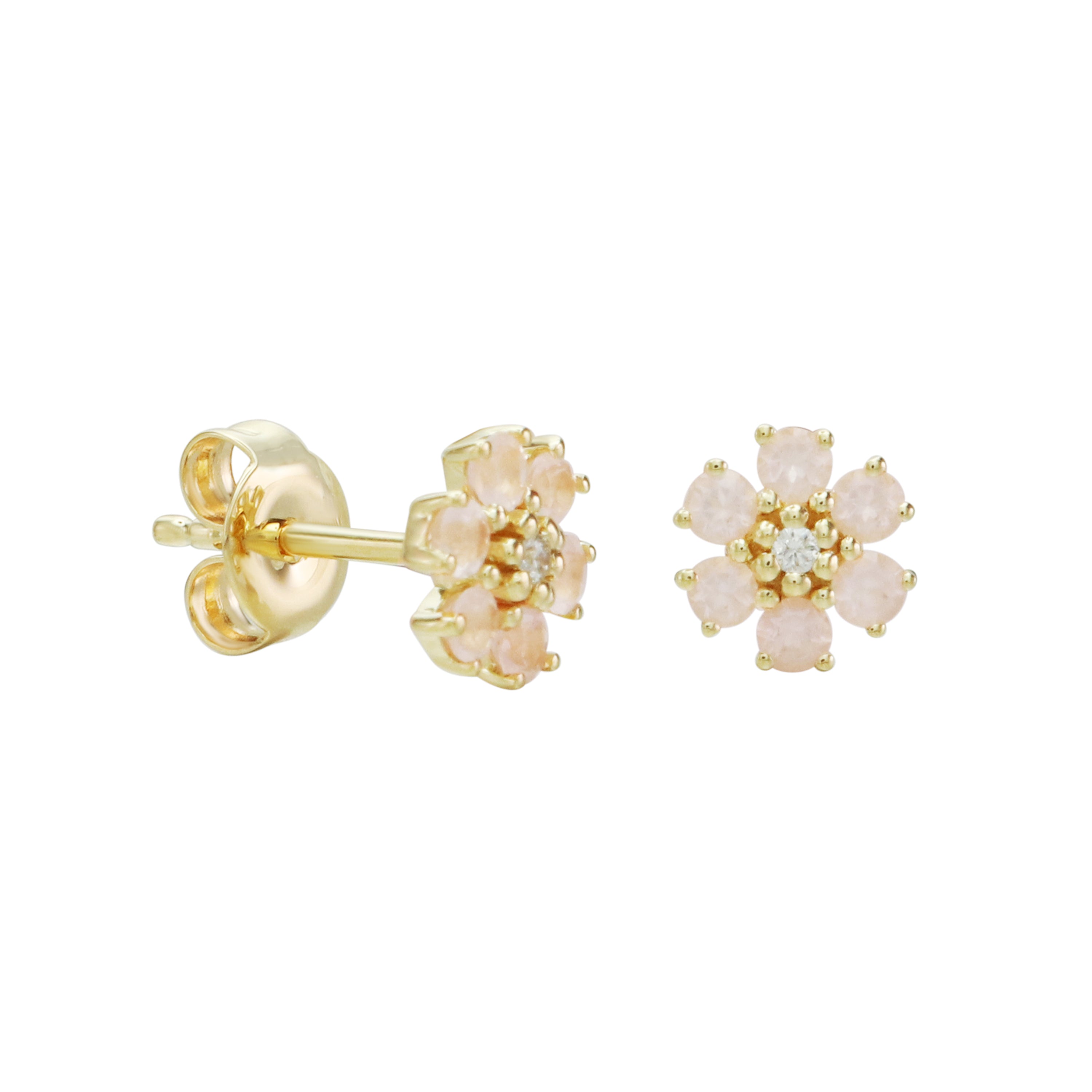 Just Be Yourself Floral Gemstone Stud Earrings