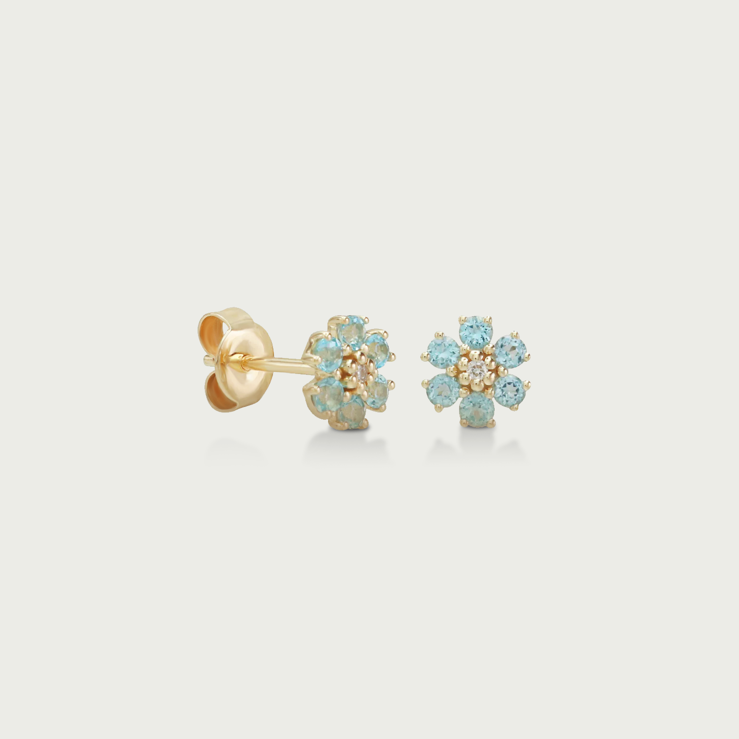 Just Be Yourself Floral Gemstone Stud Earrings