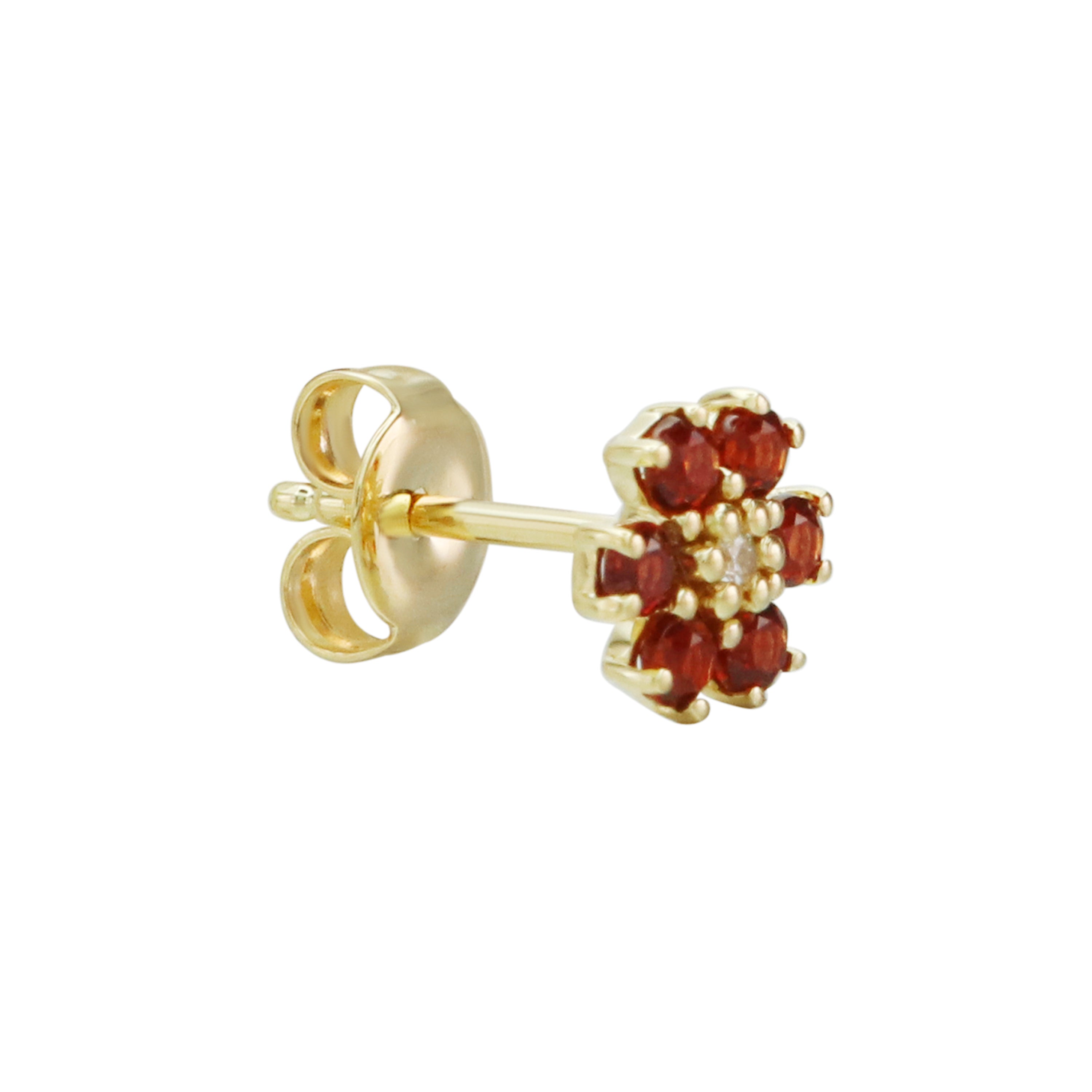 Just Be Yourself Floral Gemstone Stud Earrings