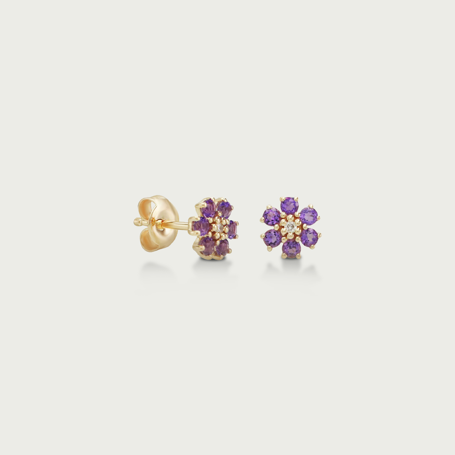 Just Be Yourself Floral Gemstone Stud Earrings