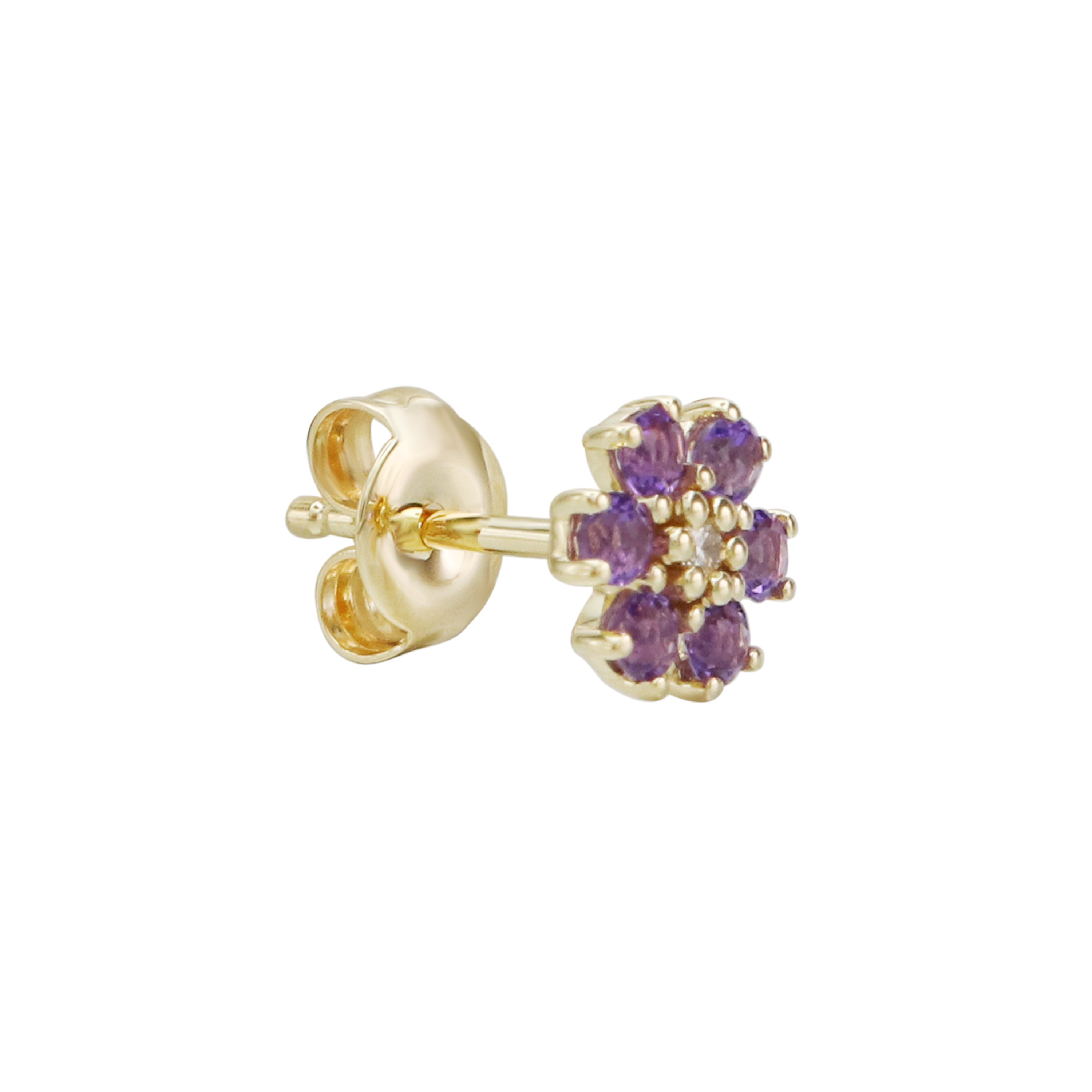 Just Be Yourself Floral Gemstone Stud Earrings