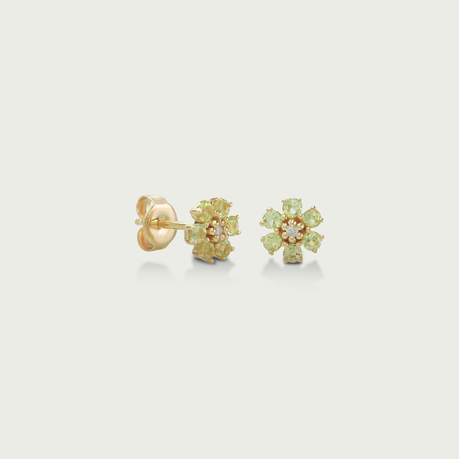 Just Be Yourself Floral Gemstone Stud Earrings