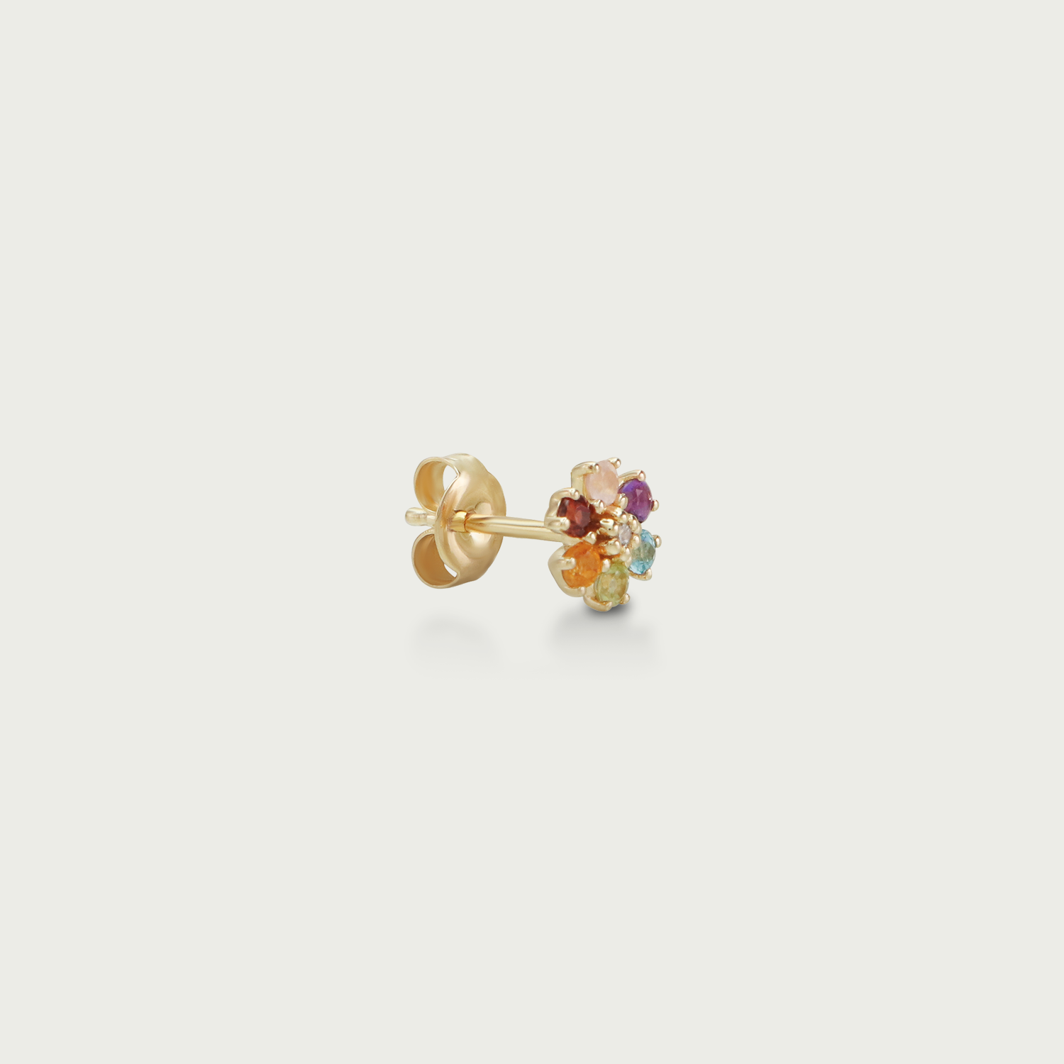 Just Be Yourself Floral Gemstone Stud Earrings