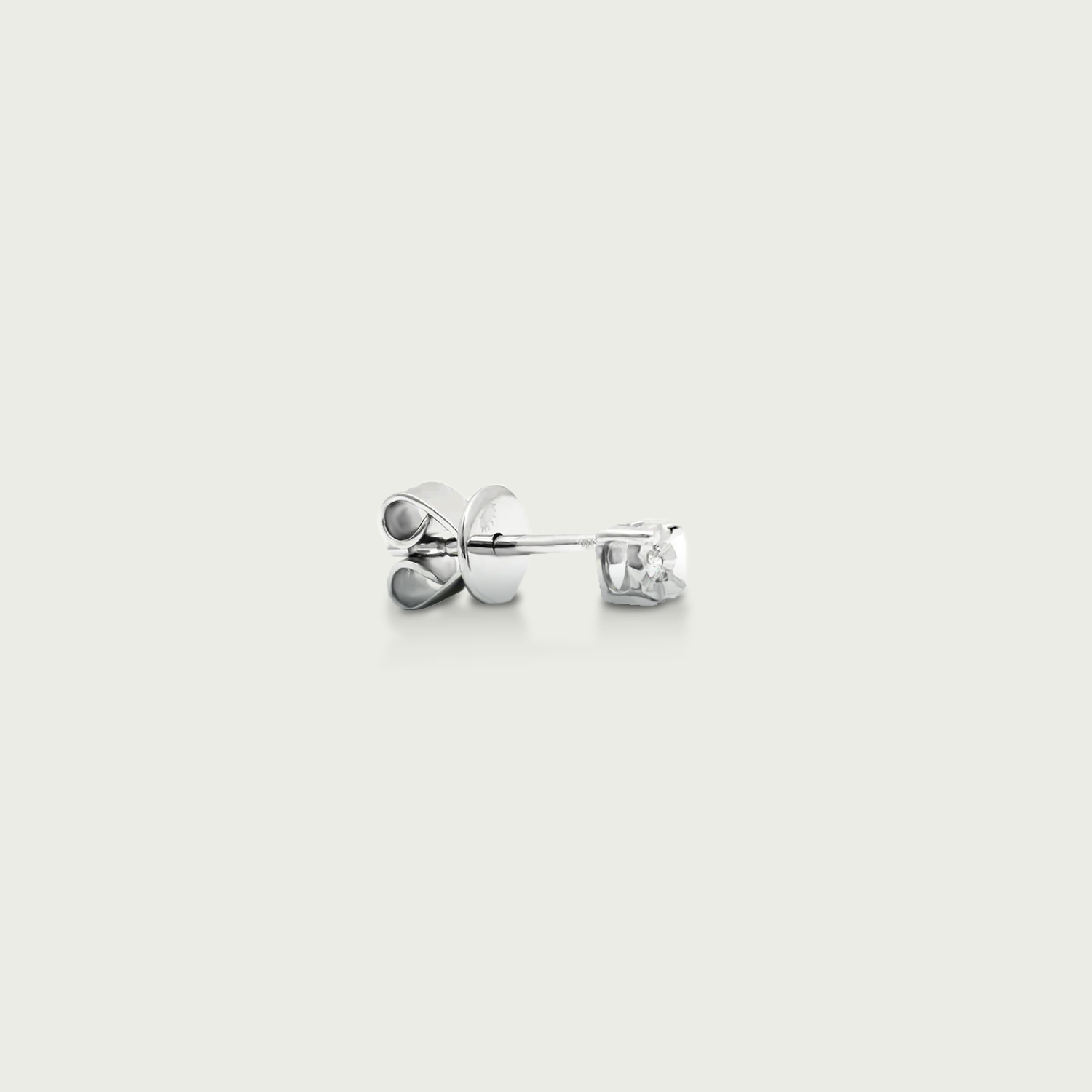 Chic Little Edge Diamond Stud Earrings