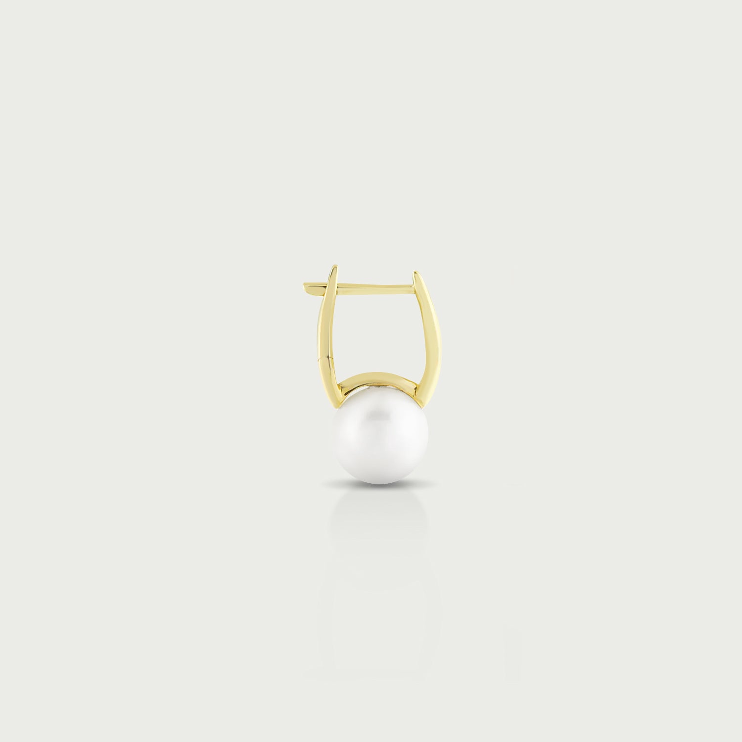 Radiant Haze Pearl Hoop Earrings