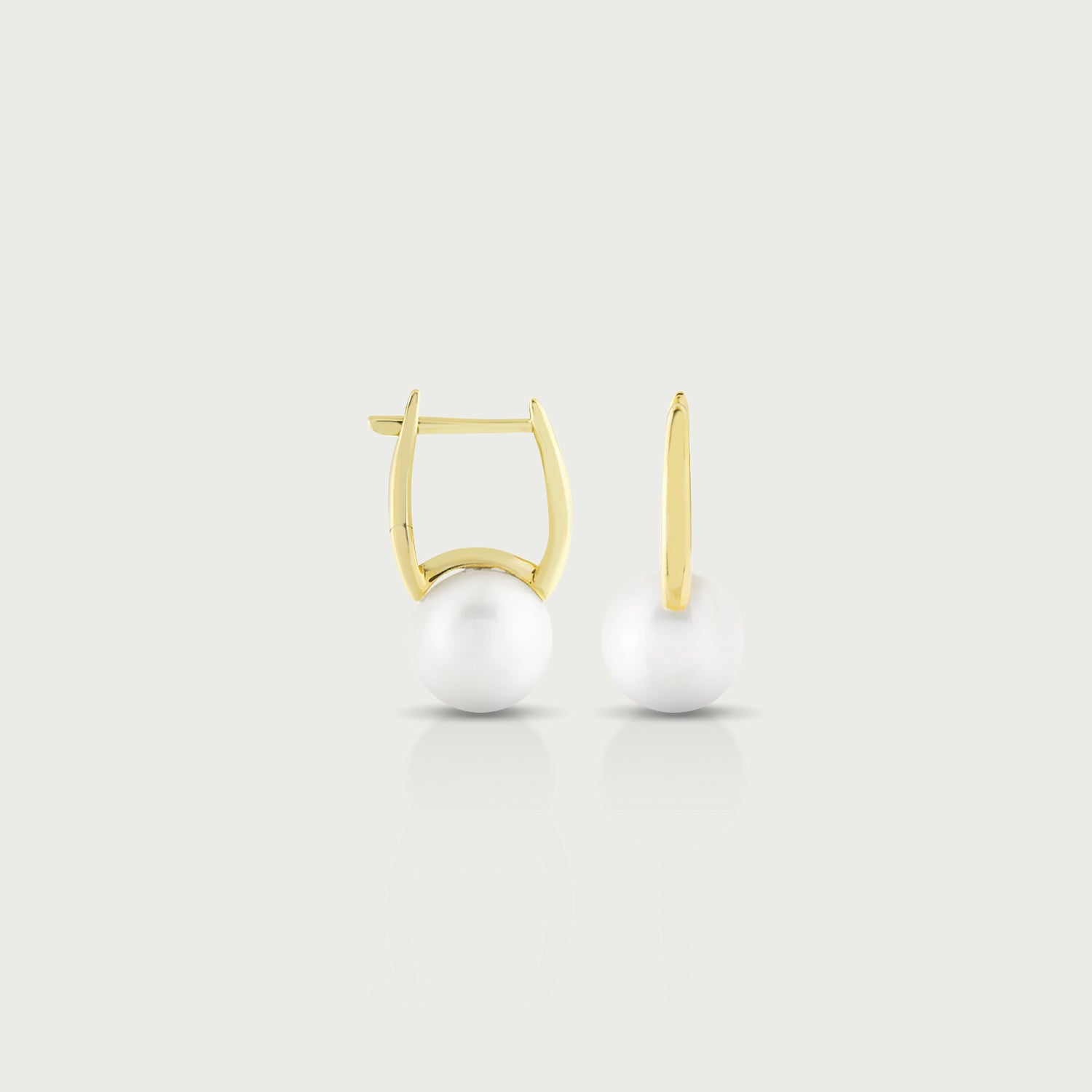 Radiant Haze Pearl Hoop Earrings