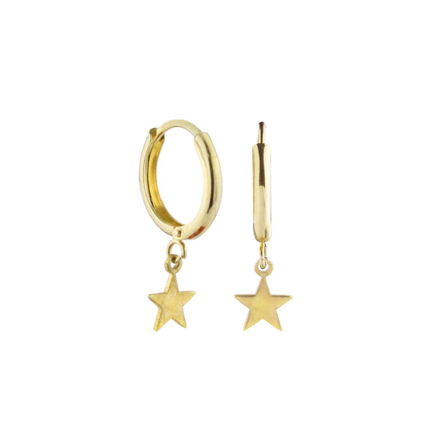 Over the Stars Gold Hoop Earrings