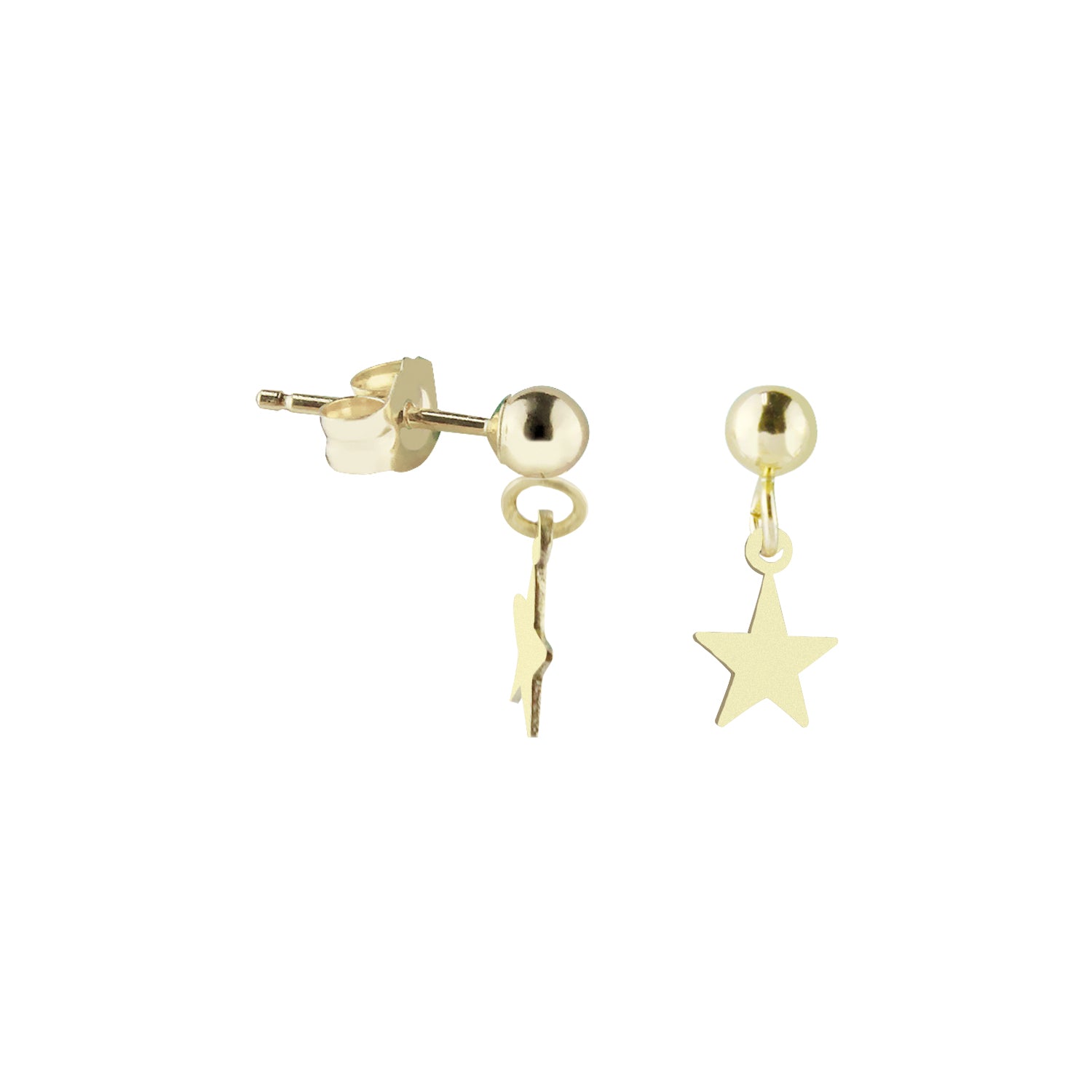 Chasing the Stars Gold Dangling Earrings