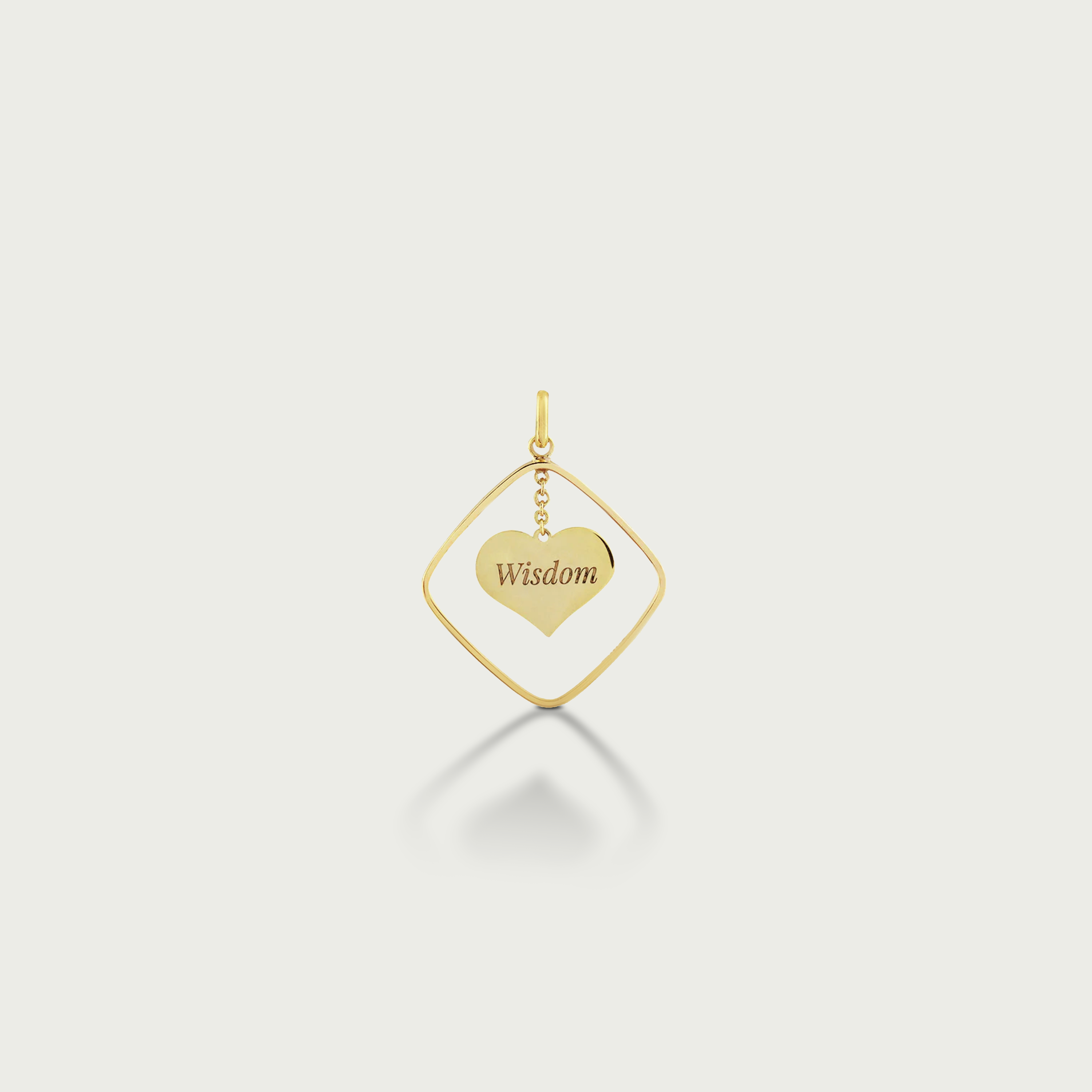 Love Framed Gold Pendant