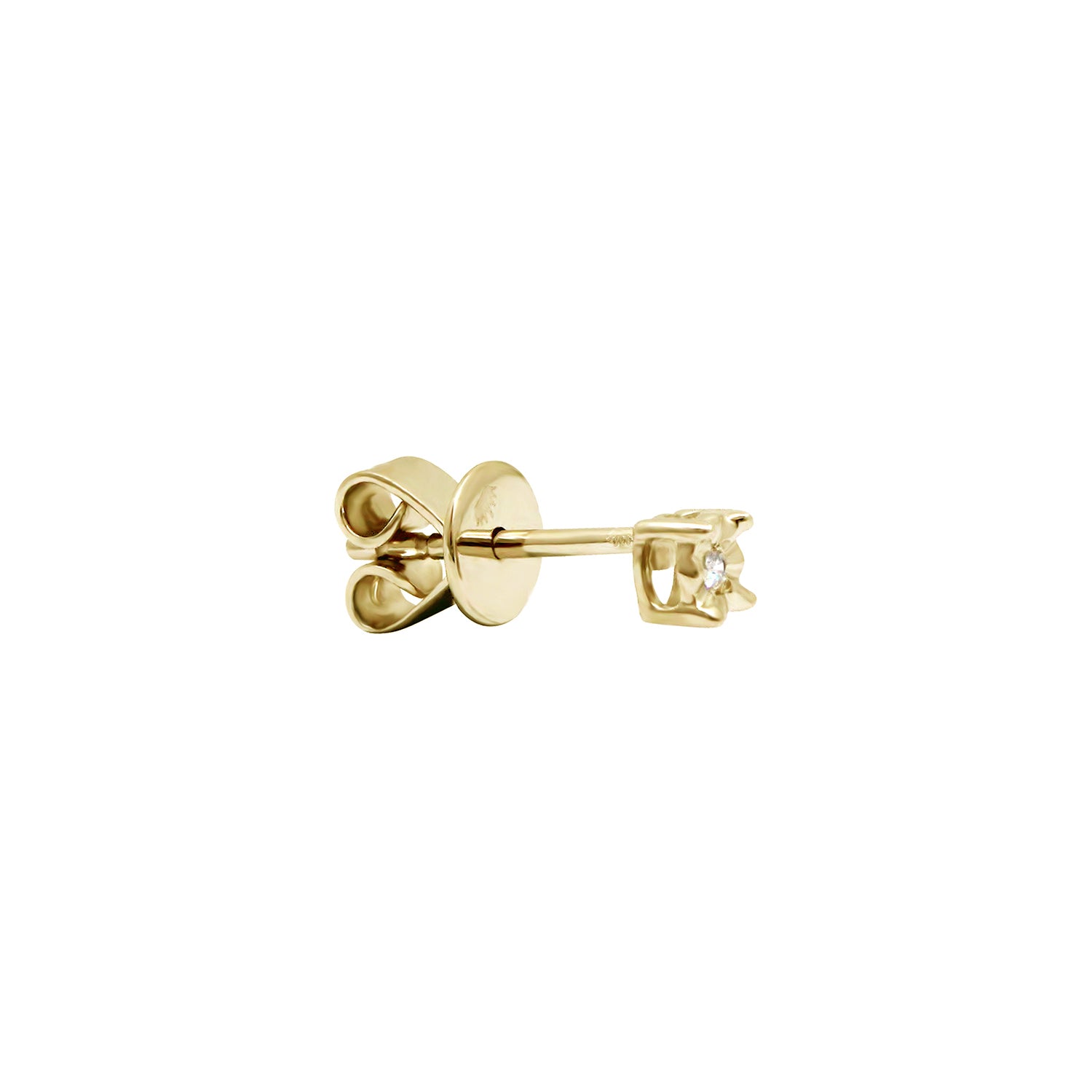Chic Little Edge Diamond Stud Earrings