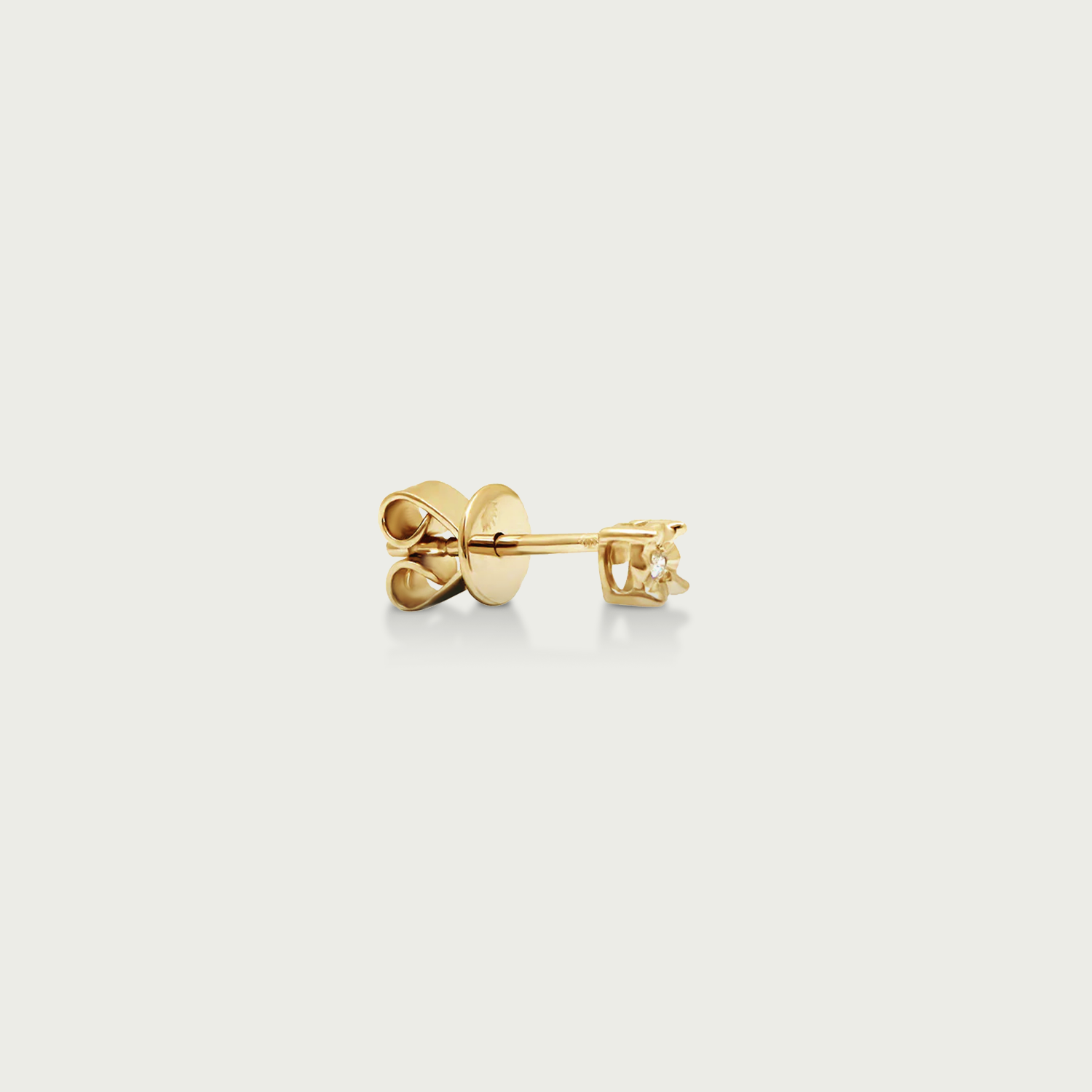 Chic Little Edge Diamond Stud Earrings